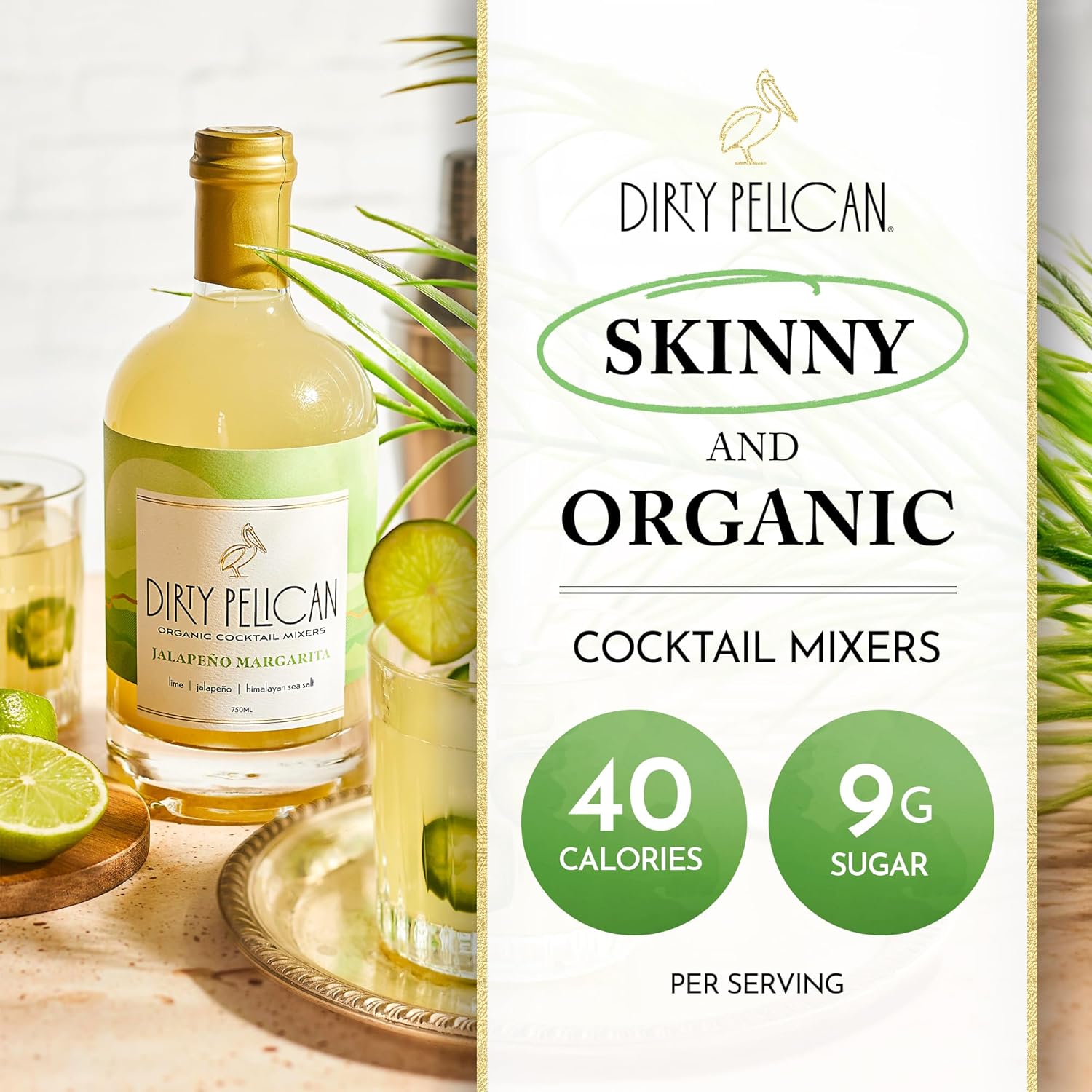 Dirty Pelican Cocktail Mixers Variety Pack - Lychee Blossom Martini, Spicy Jalapeno Margarita, Elderflower Paloma, & Mango Passionfruit Margarita