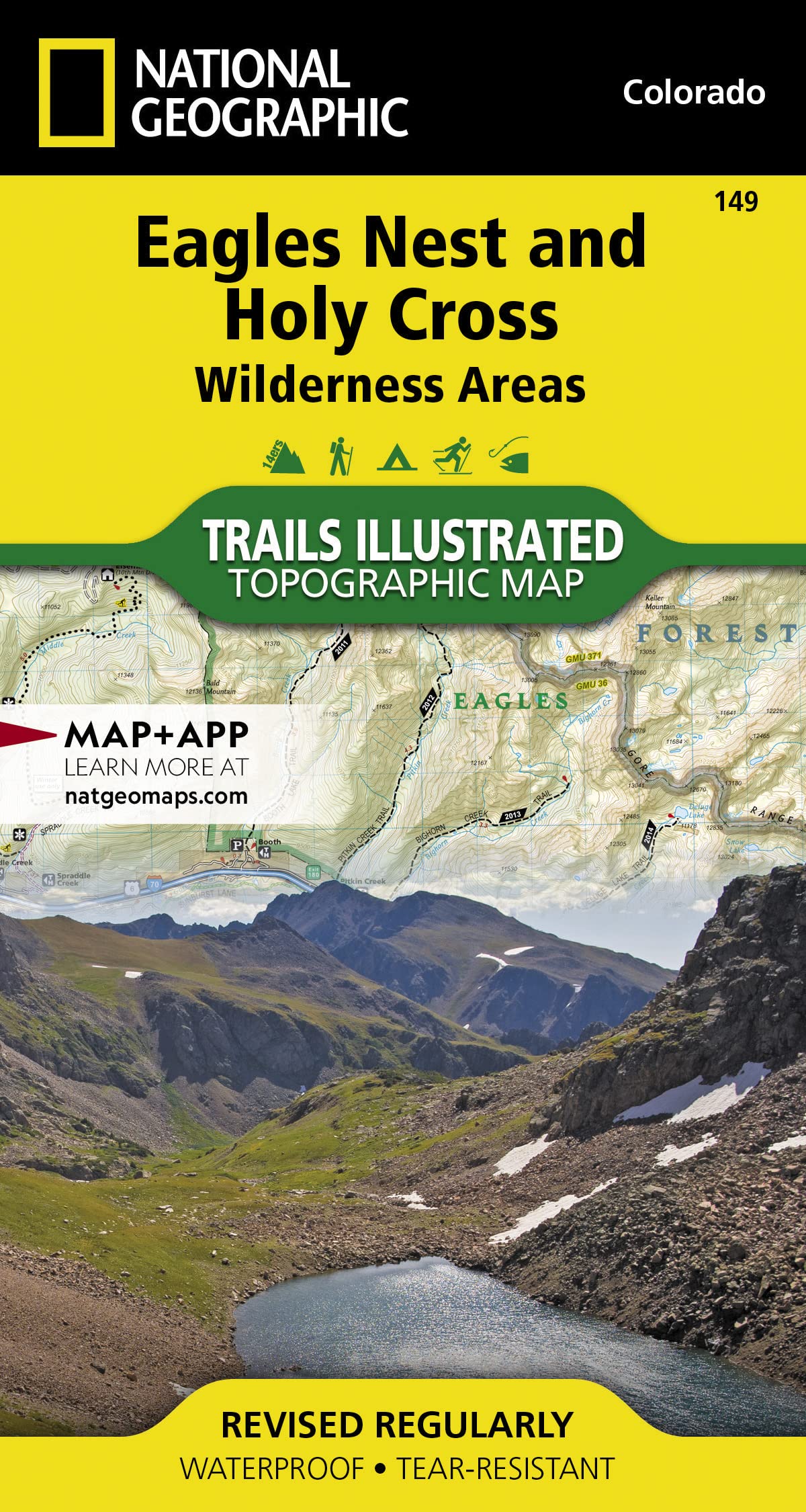 Eagles Nest and Holy Cross Wilderness Areas Map (National Geographic Trails Illustrated Map, 149)