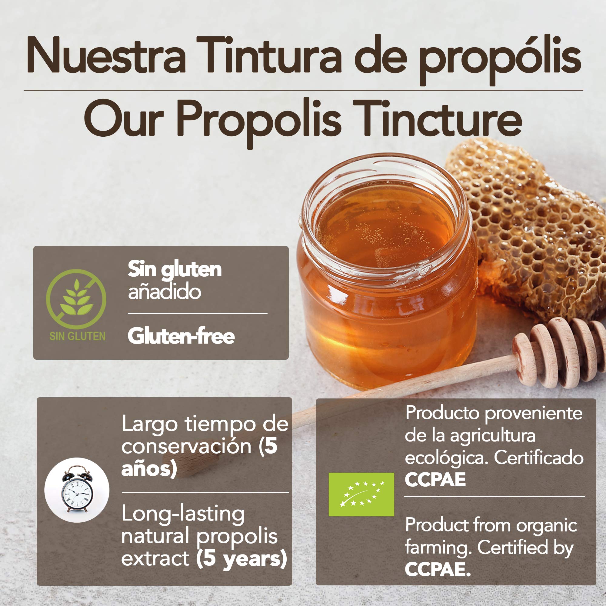 Pack x 2 - Nalewka z propolisu - 20 ml - BIO. Wspomaga dobre samopoczucie gardła. 100% naturalny. 15% waga/objętość.