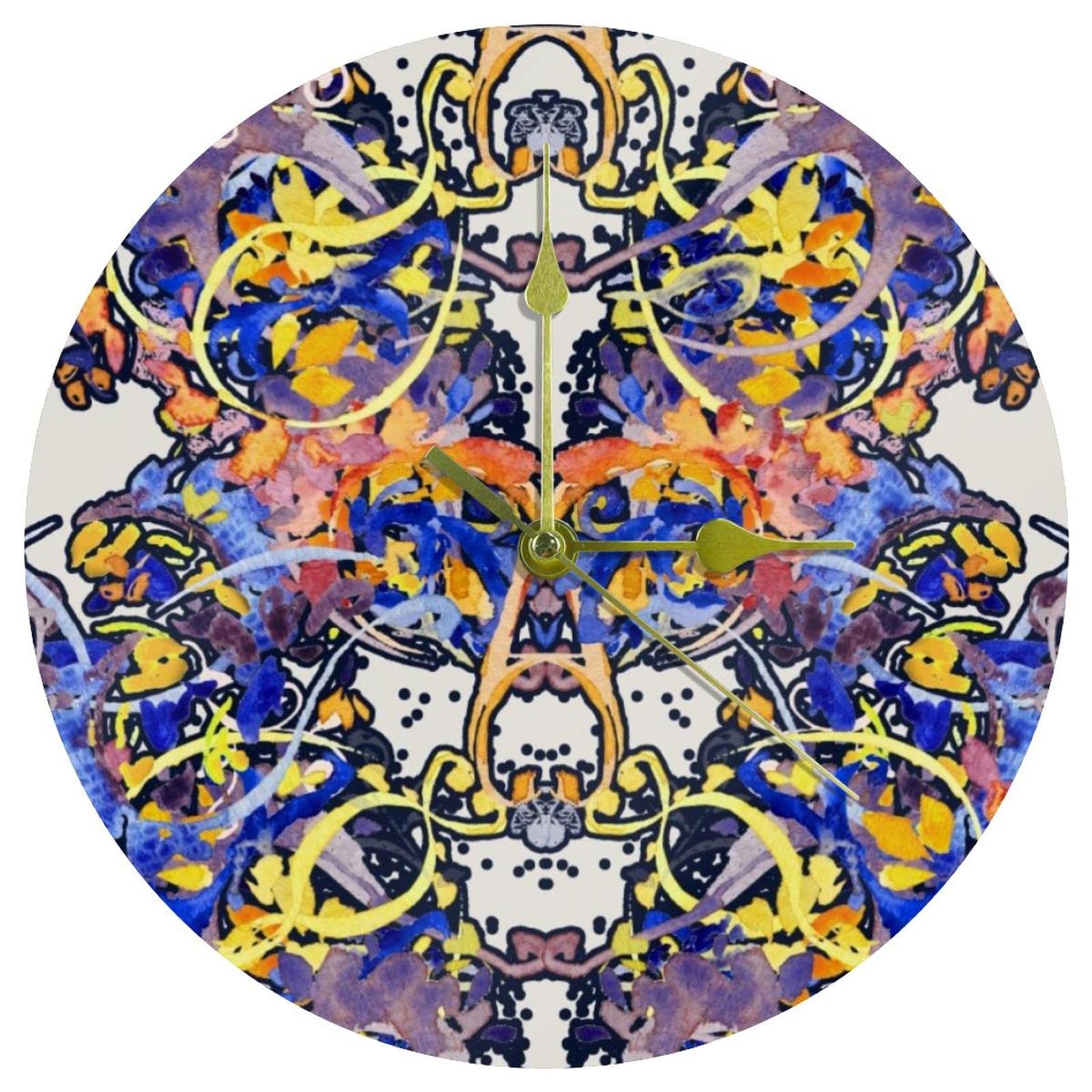 Horloge murale ronde non graduée décorative à piles 24 cm