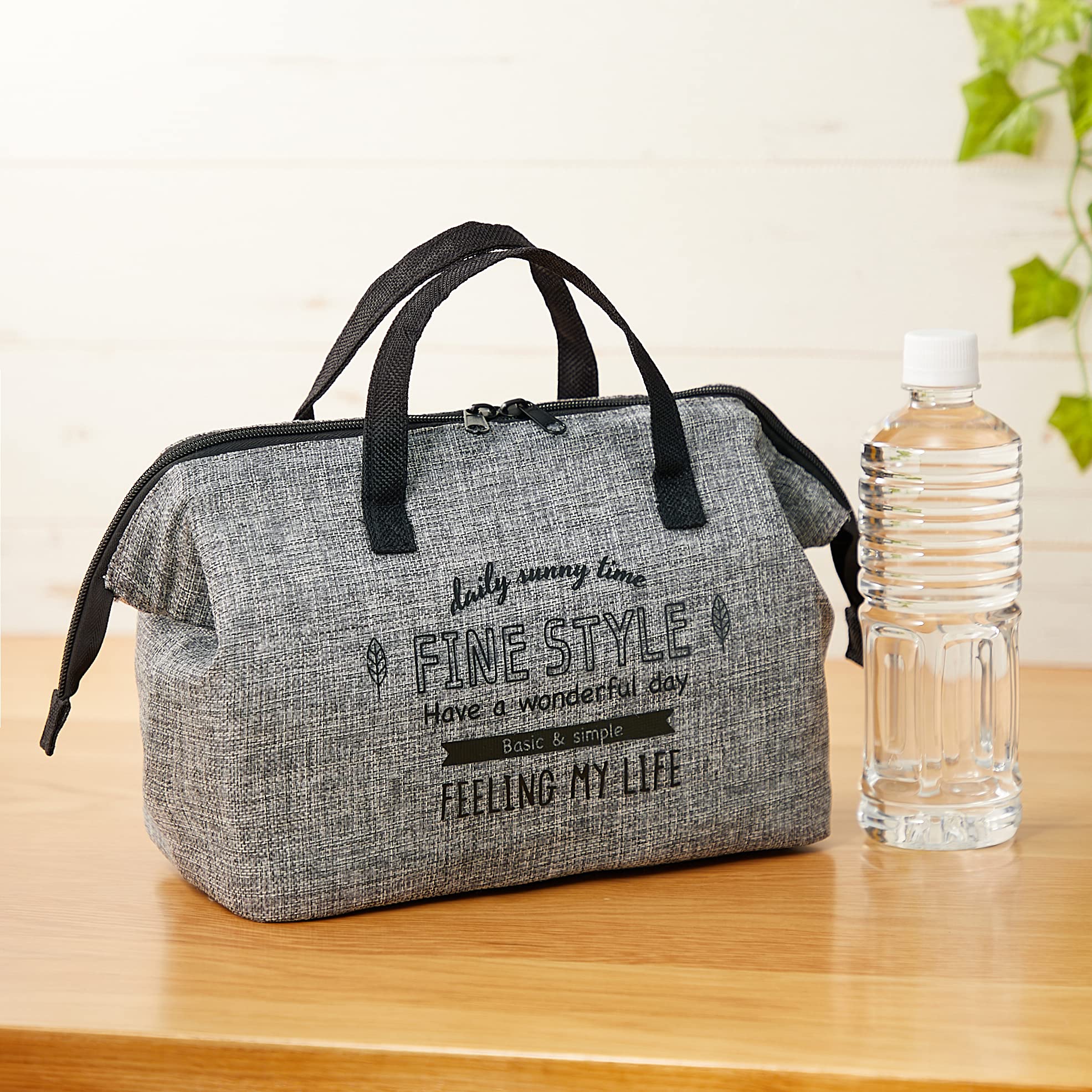 PJ Hemp-Style Purse Type Lunch Bag Men's Fine Style Black
