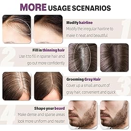 Abomet Hairline Powder Instantly Conceals Hair Loss, Root Touch Up Hair Color Powder, Hair Toppers for Women Men, Hair Fibers for Thinning Hair, Root Cover Up lasting 24 hours (Medium Brown, 0.35)