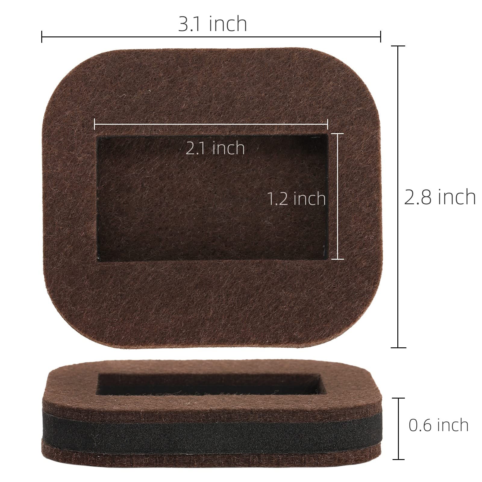 Pumtus Paquete de 20 posavasos de fieltro para muebles, almohadillas de fieltro antideslizantes para muebles, tapones de rueda de cama, protectores de suelo para suelos de madera dura, azulejos o