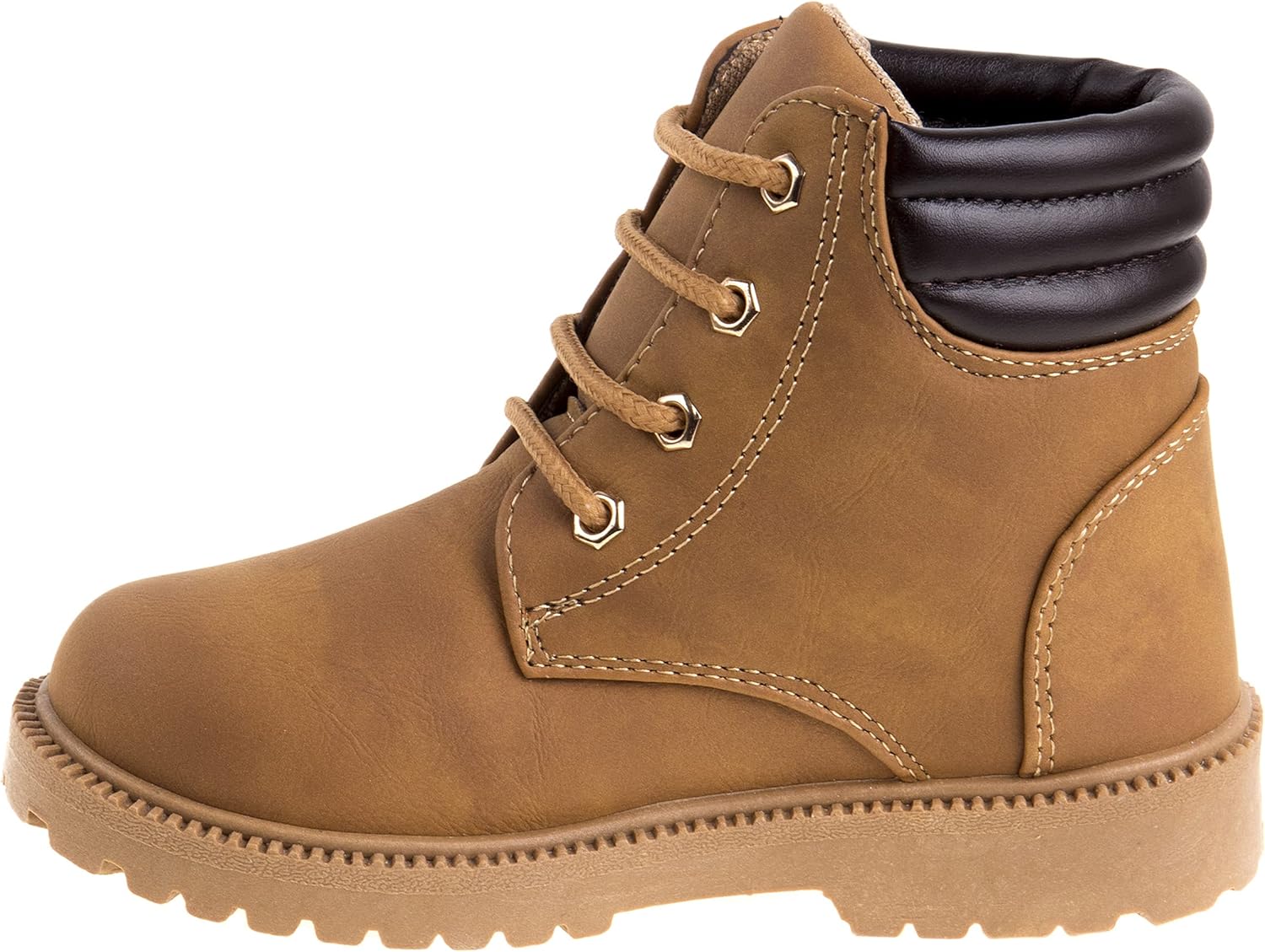 Rugged Bear Kids Hiking Outdoor Workboot Walking Winter Hiking Climbing Snow Boots For Kid - Black/Tan/Pink (Toddler/Little Kid/Big Kid)