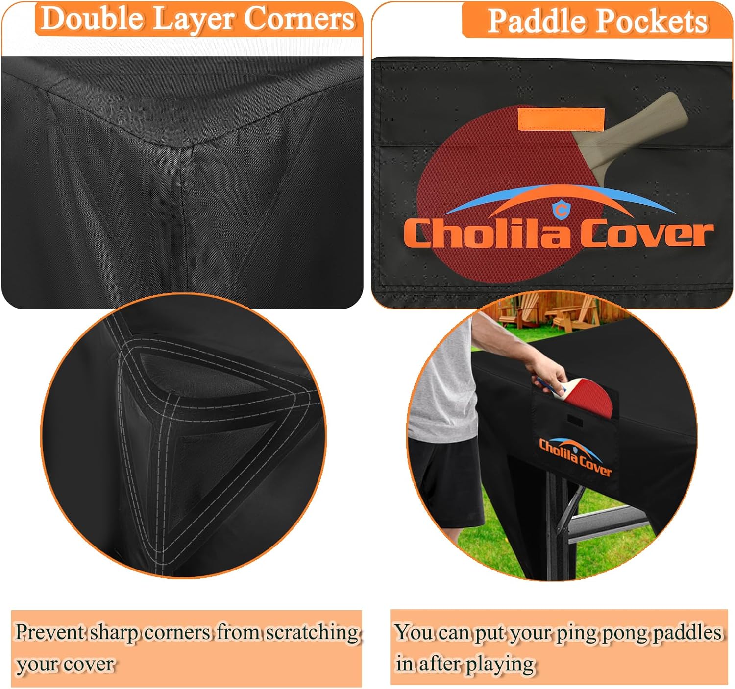 Ping Pong Table Cover, Outdoor/Indoor Premium Durability Oxford Fabric Ping Pong Table Cover, All Weather Resistant Table Tennis Cover