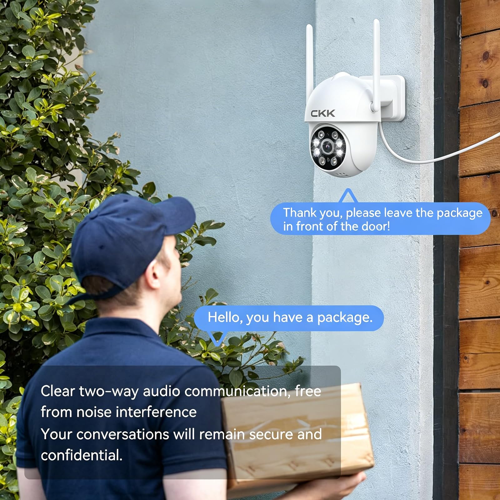 CKK 2K Überwachungskamera Outdoor 2Pack, 2.4/5G WiFi Kameras für Home Security