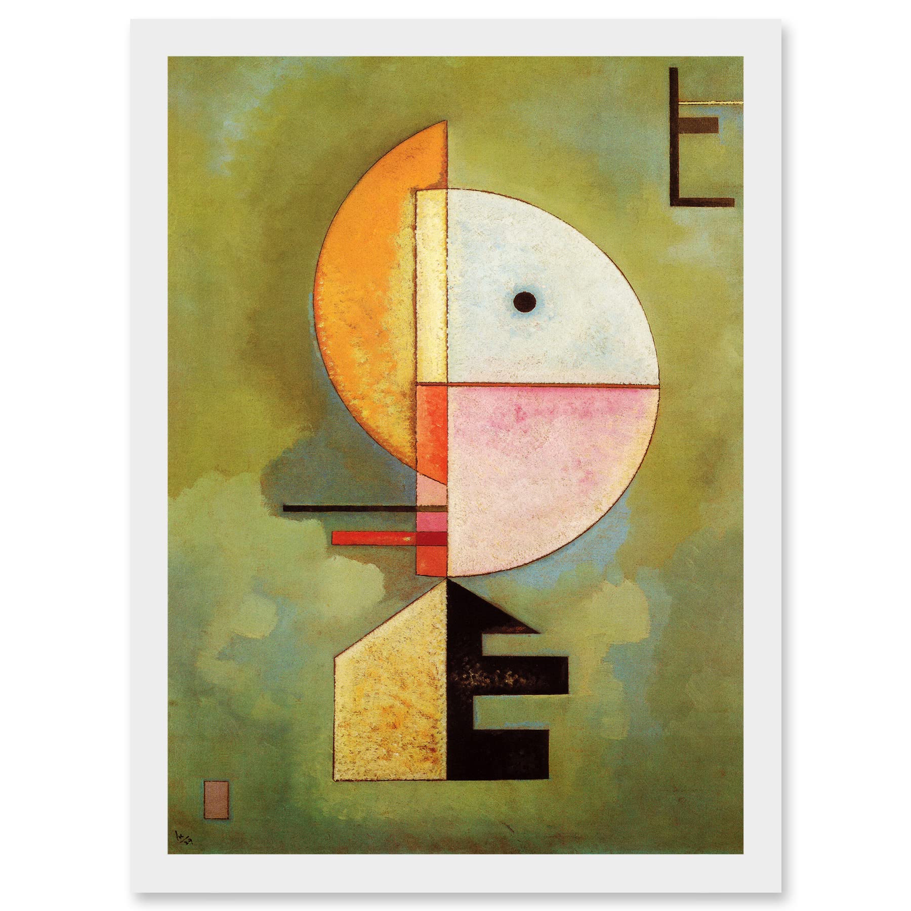 Artery8 Wassily Kandinsky Upward Old Master Abstract Painting Artwork Framed Wall Art Print A4