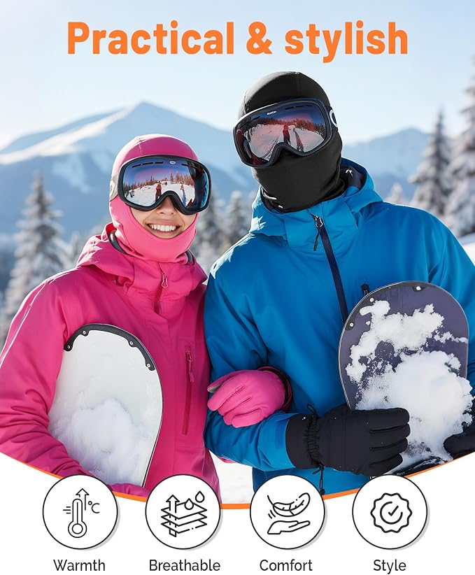 Balaclava para esquí para hombre y mujer, térmica miniatura 7