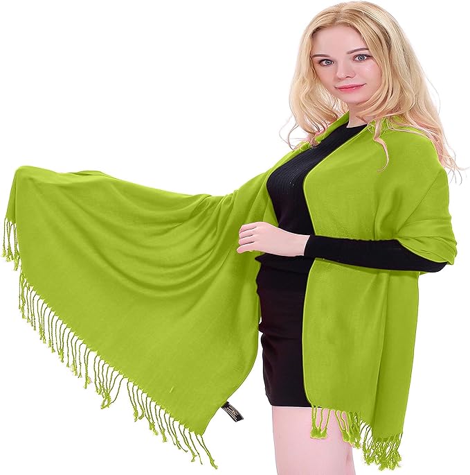CJ Apparel Hand Made Nepalese Tassels Shawl Chal Pashmina para Mujer