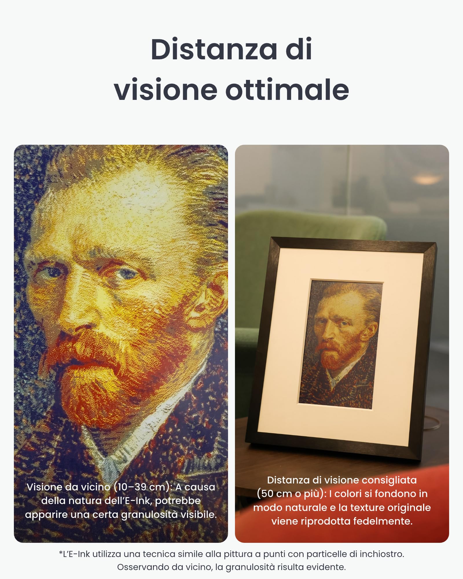 Switchbot Cornice Artistica Digitale IA, 13.3'' Cornice Digitale Senza Cavi, Display Elettronico-Ink, Da Tavolo O Da Parete, Cornice Digitale Wi-Fi, Compatibile Con Alexa