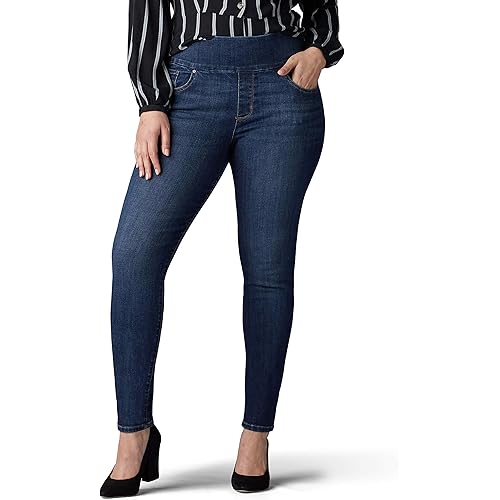 Lee womens Plus Size Sculpting Slim Fit Skinny Leg Pull on Jean