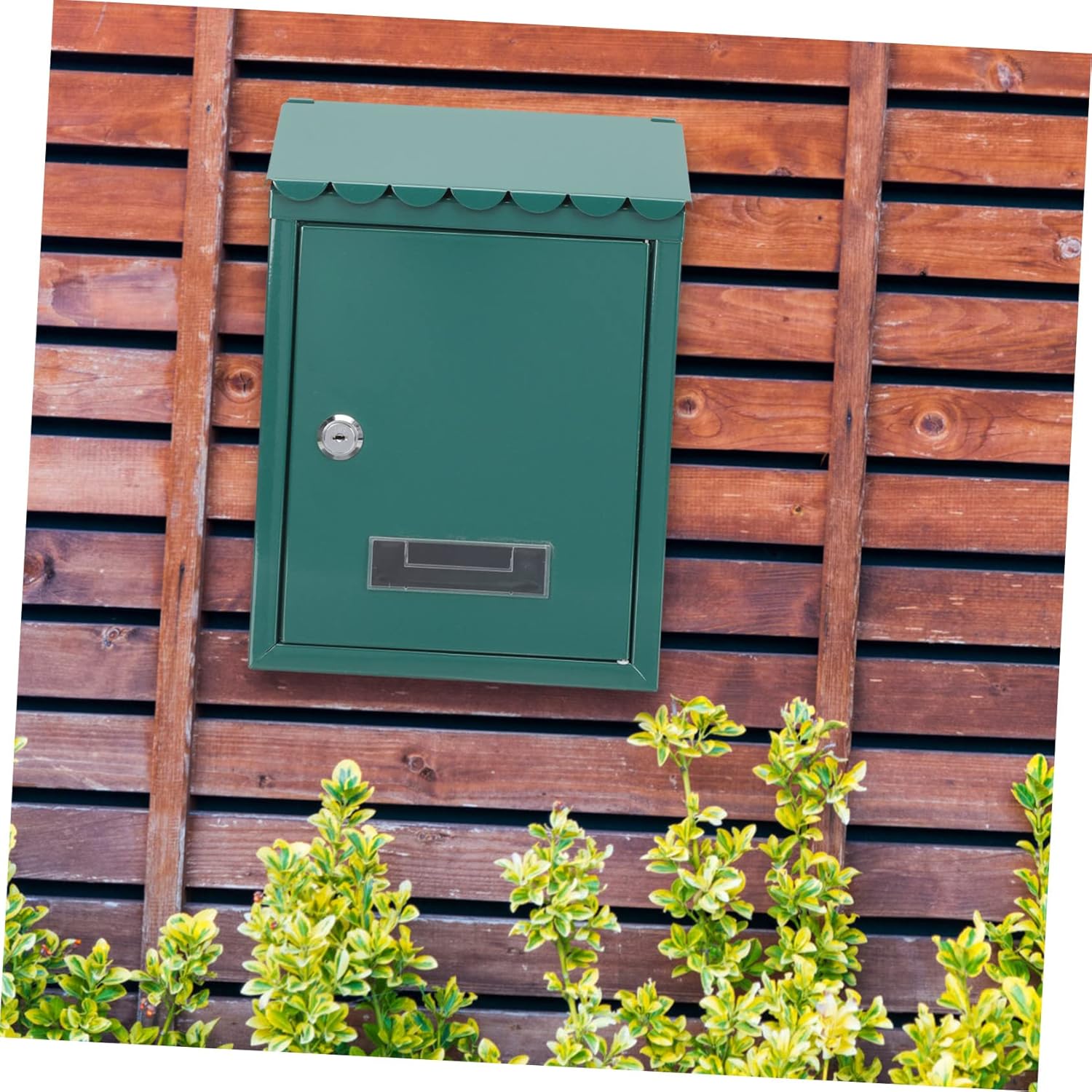 DOITOOL Vintage Wall Mount Mailbox Durable Letter Box with Lock European Style Outdoor Decor for Garden Home Practical Capacity