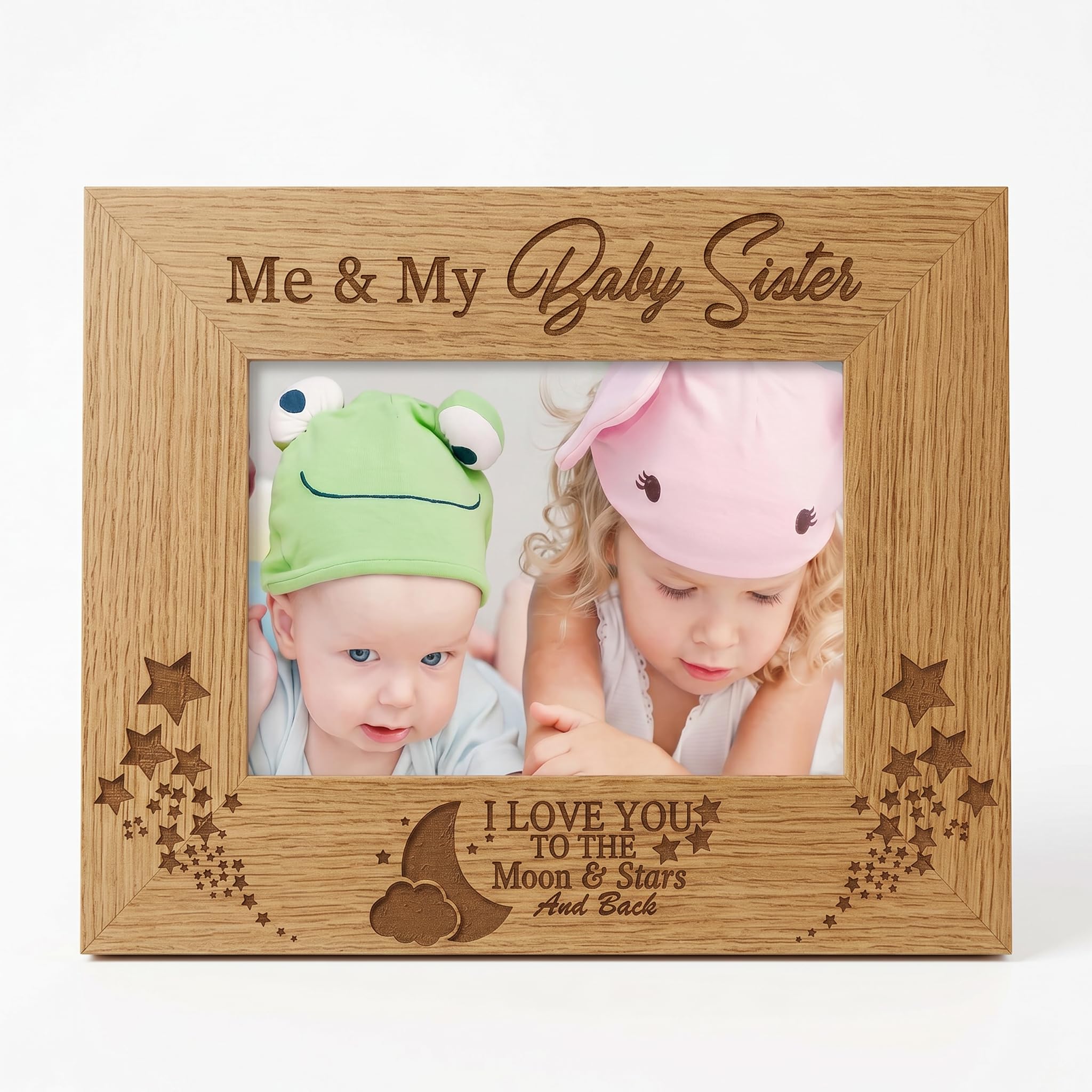 Me and My Baby Sister Engraved Photo Frame Gift (4 x 6 Inch)