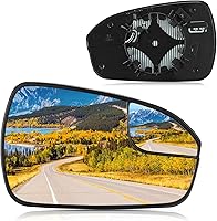 Vista 16 de Cristal de espejo compatible con BDFHYK para F150 2004-2014, espejo exterior lateral con placa trasera, reemplaza 4L3Z-17K707-DB, 4L3Z17K707DB