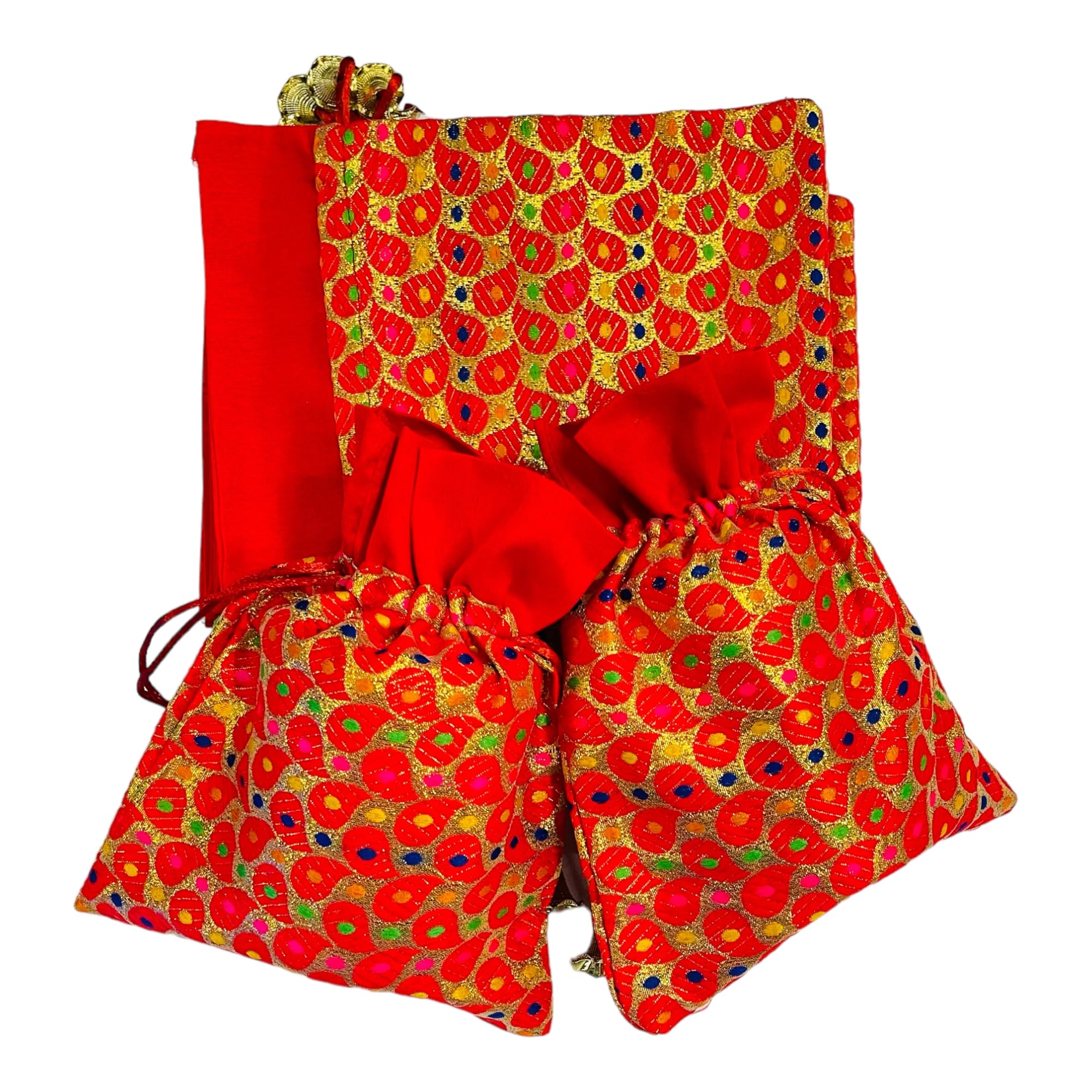 KRIWIN Pack of 10 pcs Big Size Brocade Red Potli Gift Bags (23 X 18 cm) 500 gr capacity (B0CQXSRT1N) Amazon Price History, Amazon Price Tracker