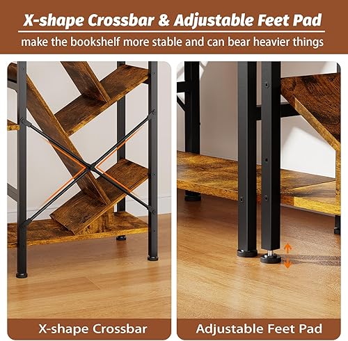 Miniatura 14 de Estantería de árbol – Estantería de árbol de 9 niveles para libros de tapa dura, estantería pequeña para espacios pequeños, estantes organizadores