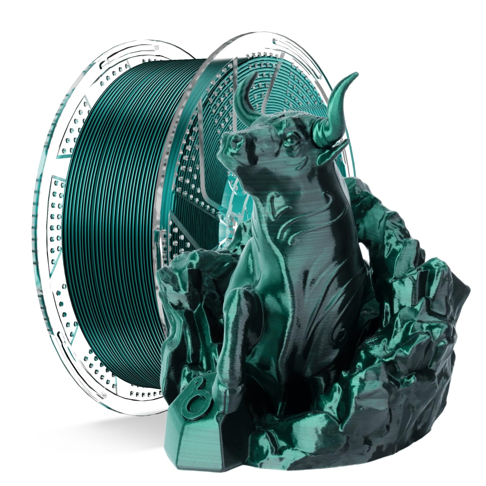 Chitu Systems Conjure Silk PLA Filamento per stampante 3D, filamento a doppio colore da 1,75 mm, filamento di stampa 3D Nero Verde seta 1KG/2,2lb (A-Silk PLA-Nero+Verde 1kg)