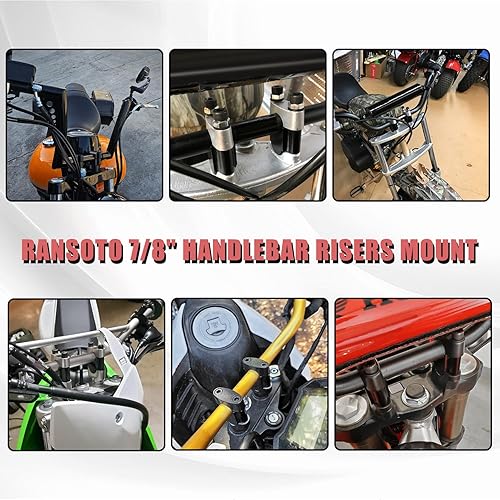 Miniatura 6 de RANSOTO Elevadores de manillar de 78 pulgadas de altura compatible con Kawasaki Honda Suzuki ATV Dirt Bike Yamaha MT-07 MT-09