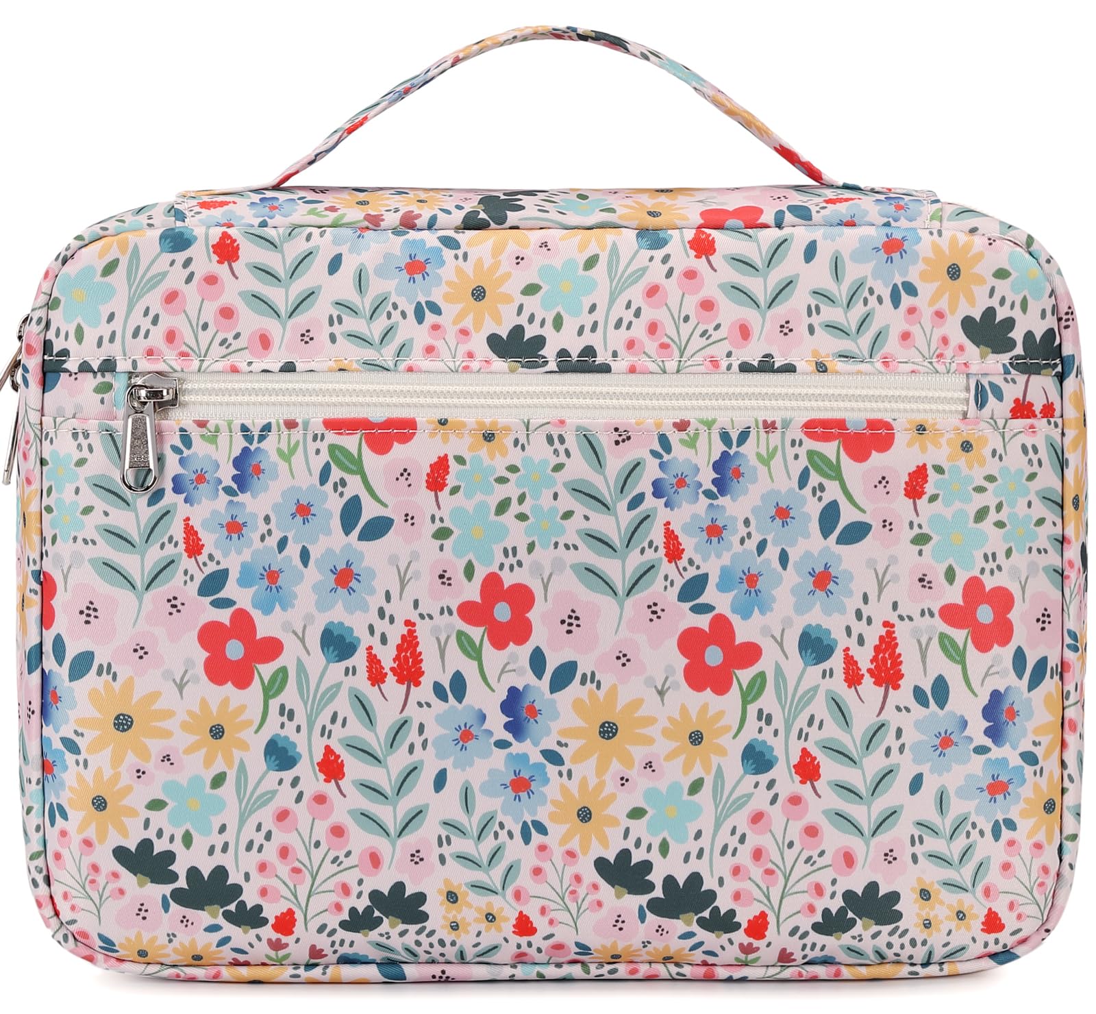 JIANYA Bible Cover Case for Women - Large Bible Covers Adult Bible Case Bible Book Cover Carrying Case, Flowers Print