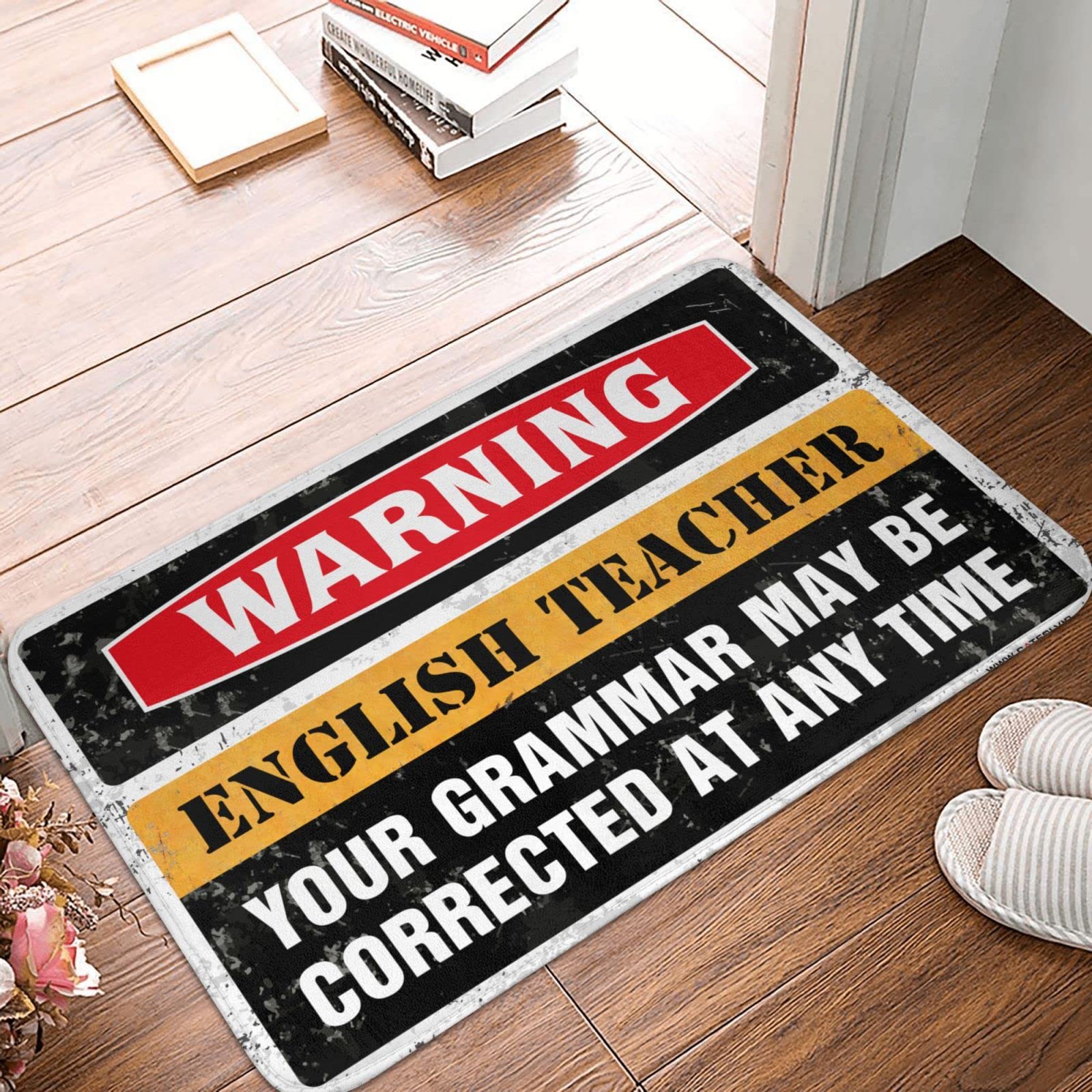 Paillasson uni humour grammaire anglaise tapis extérieur homme 50x80 cm