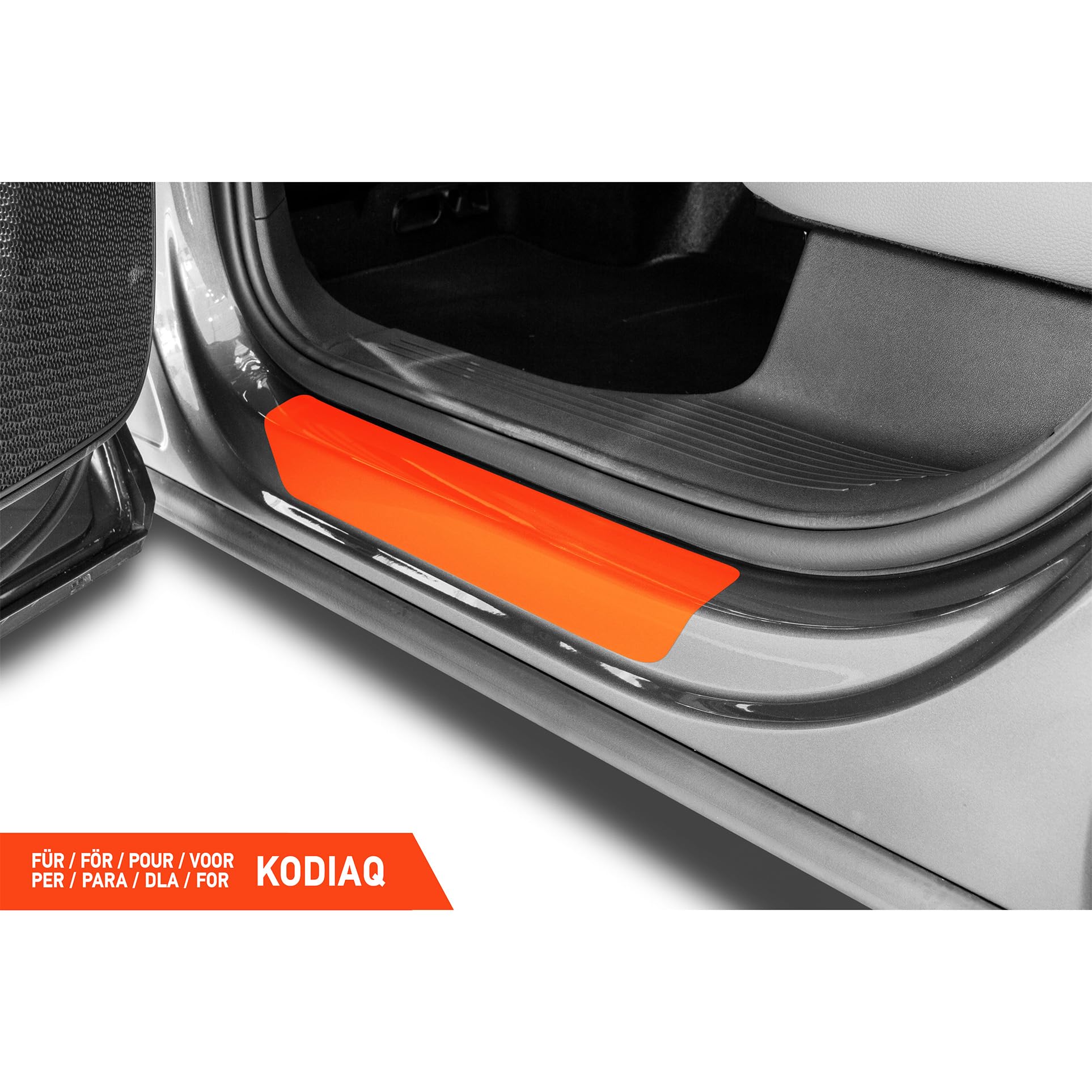 Luxshield Protection Seuil de Porte Voiture Carrosserie pour Skoda Kodiaq 2 (II) PS7 I 2023-2026 - Accessoire pour Auto - Anti Rayure Stickers Transparent