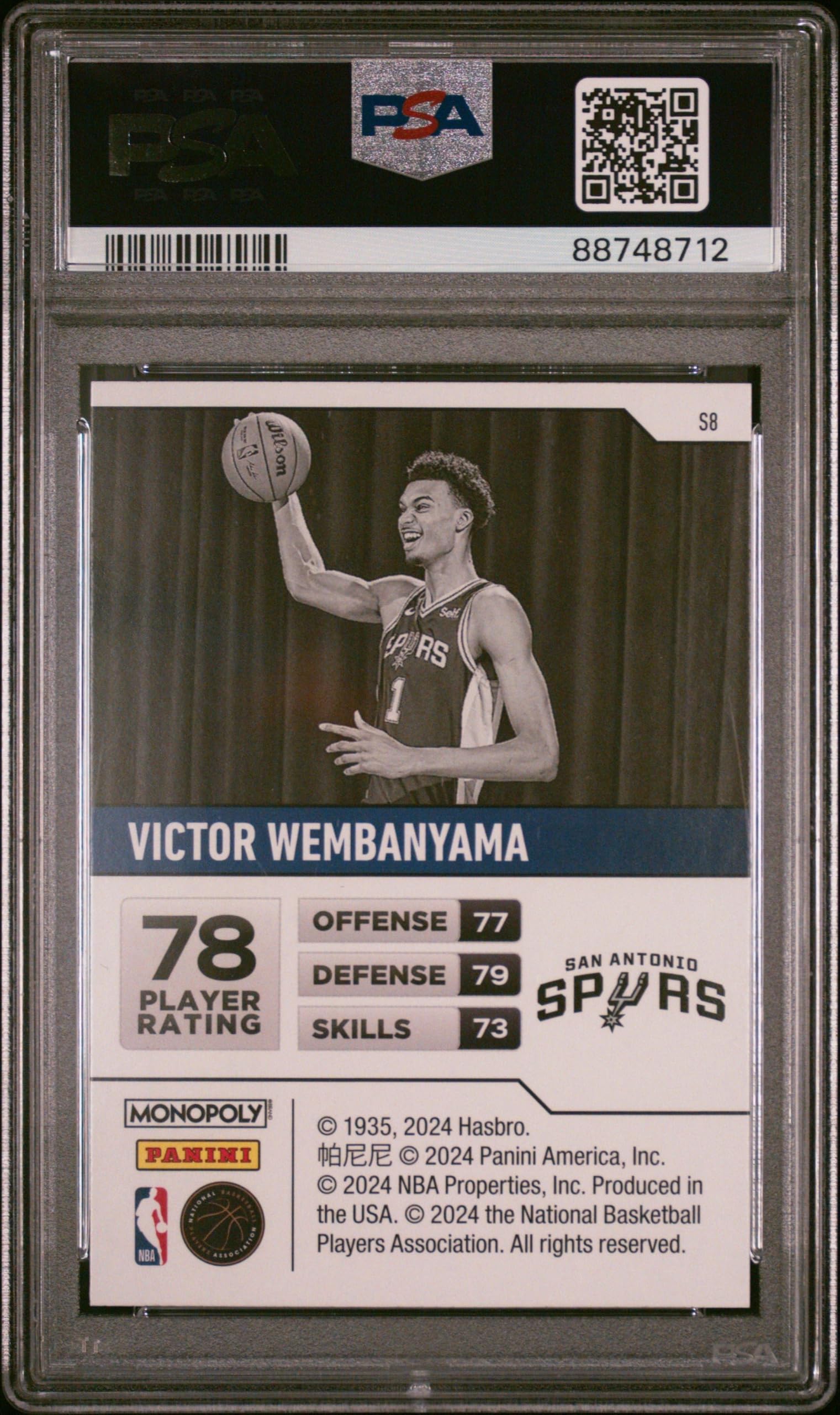 Amazon.com: Graded 2023 Panini Prizm Monopoly Victor Wembanyama