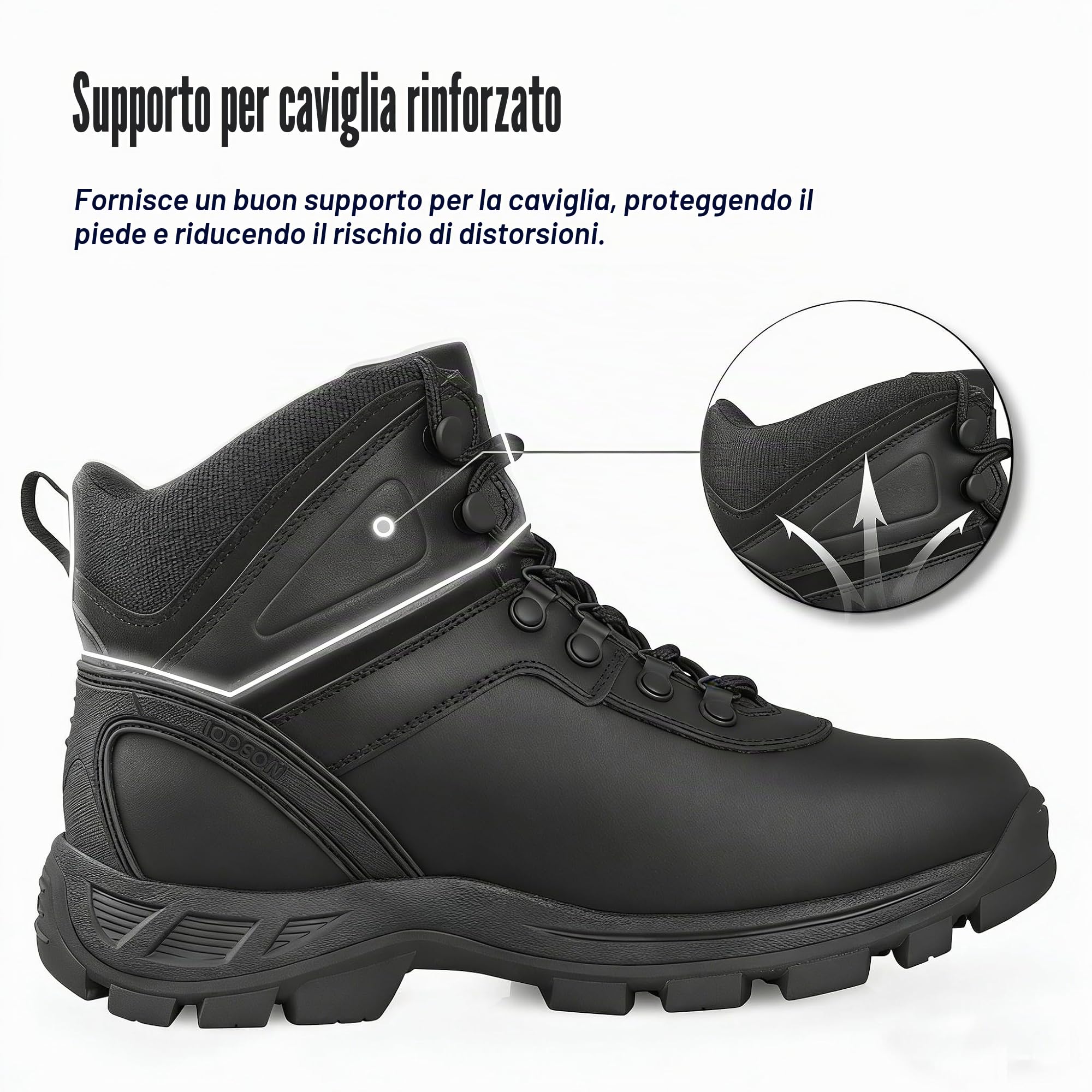 Scarpe Trekking Uomo Impermeabili Scarpe da Montagna Escursionismo Traspiranti Stivali da Escursionismo Anfibi Militari Uomo