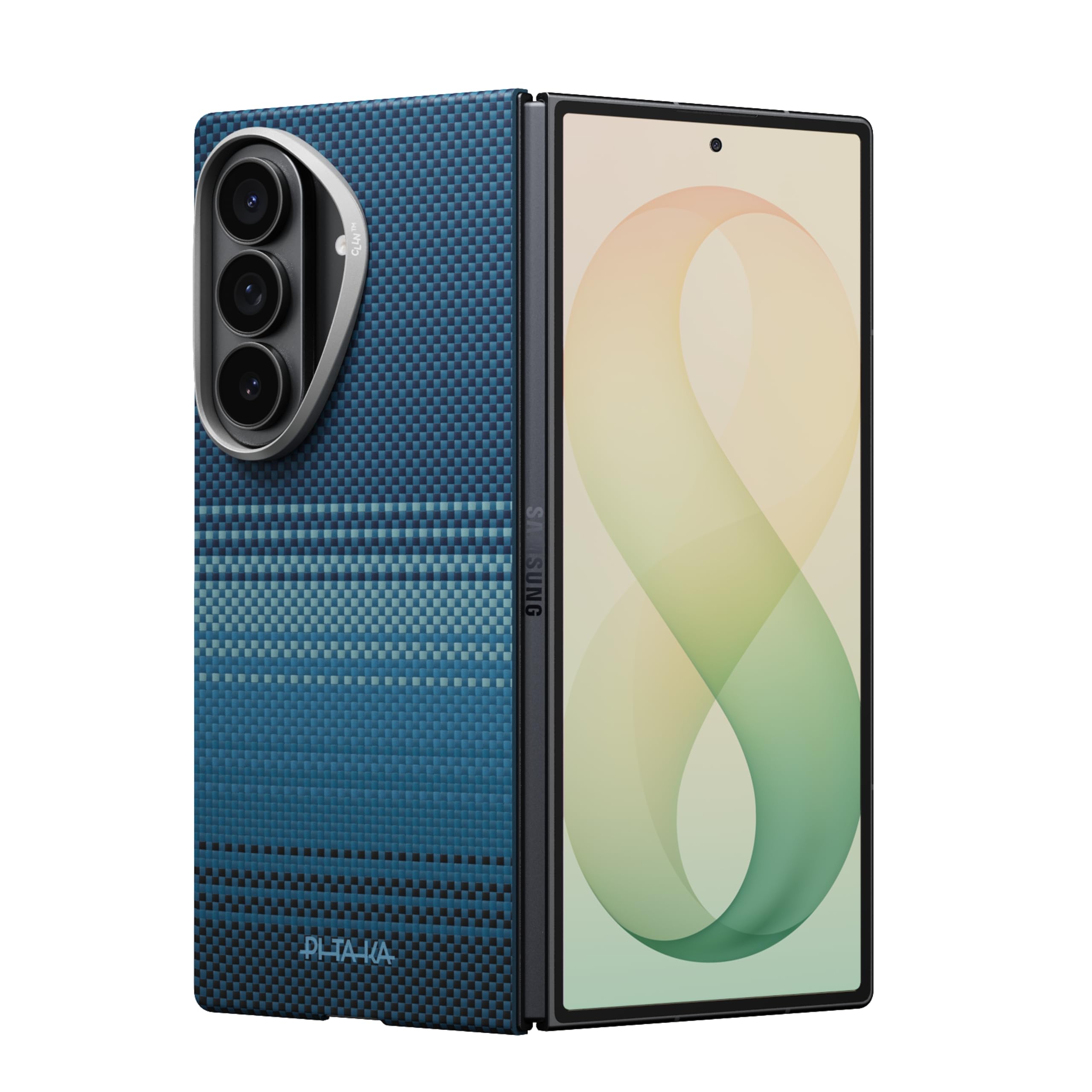 pitaka Aramidfaser Hülle für Galaxy Z Fold8 Ultra Mondaufgang | Aramidfaser Ultradünne Hülle für Galaxy Z Fold 8 Ultra leicht Magsafe-kompatibel mit Angenehmer Haptik für Business