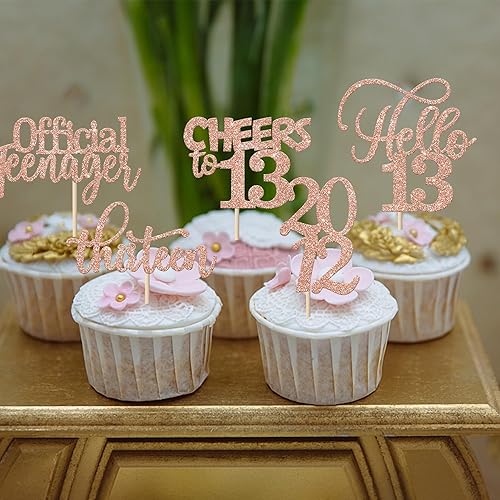 Miniatura 45 de Rsstarxi Paquete de 30 adornos para cupcakes de 15 cumpleaños con purpurina Mis Membrillo 15 desde 2010 Feliz 15º Cupcake Toppers Quince Cheers to