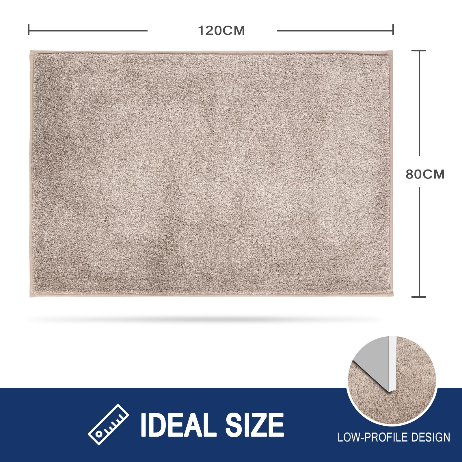 FCSDETAIL Zerbino Trappola Sporco, Tappetino Antiscivolo Lavabile in Lavatrice, Zerbino d'Ingresso con Microfibre Morbide Assorbenti per Cane, Ingresso, Porta e Corridoio