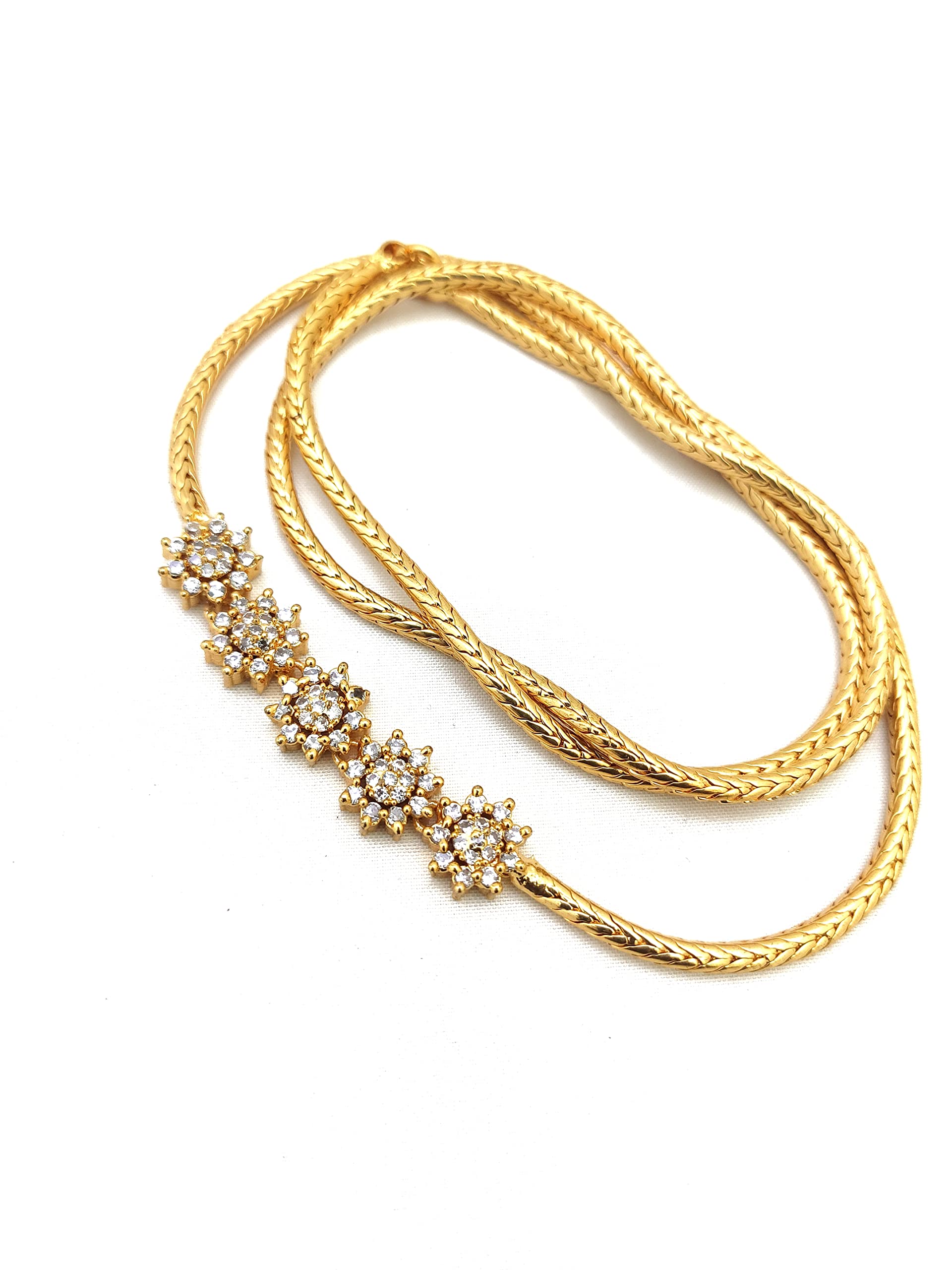 HANAA One 1 Gram Gold Micro Plated Mugappu Chain for Women and Girls 26 Inches (B09SKTQQNX) Amazon Price History, Amazon Price Tracker