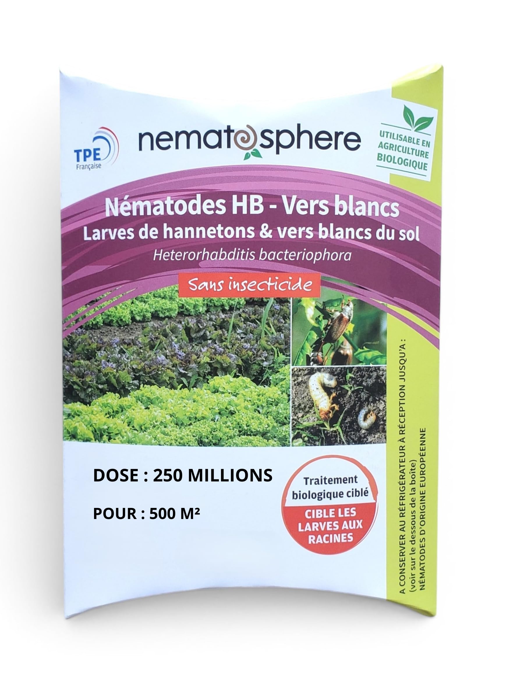 Nématodes HB Anti Vers Blancs (250 Millions pour 500 m²)
