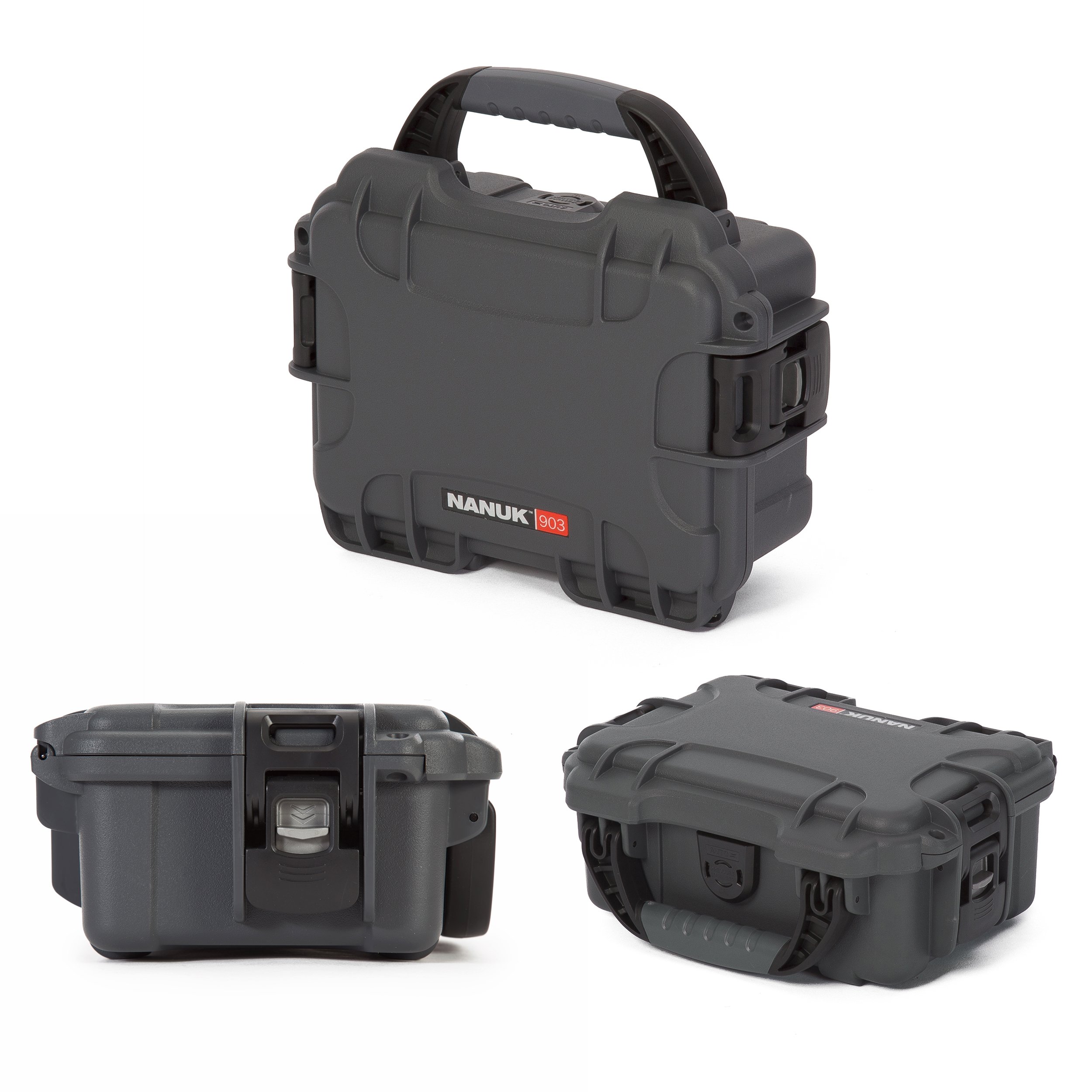 Nanuk 903 wasserdichter Hartschalenkoffer mit Schaumstoffeinlage – Graphit