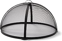 Vista 1 de SUNCREAT Accesorio para cubierta de chispas para fogatas al aire libre, protector de pantalla redondo de fácil apertura para patio, tapa de brasas