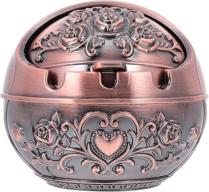 Sisliya Ashtrays for lighters and smoking accessories, large round ashtray made of metal, restoring ancient traditions