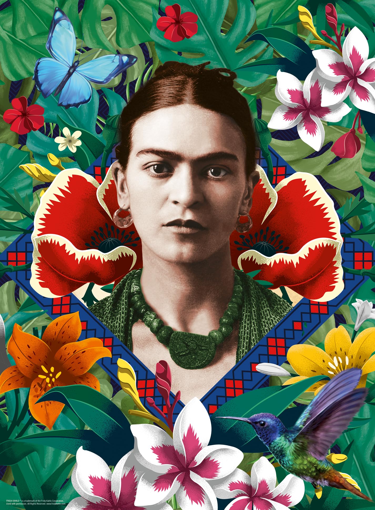 Ravensburger Erwachsenenpuzzle 500 Teile - Frida Kahlo, blühende Fantasie