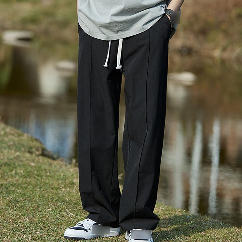 Amazon.com: JEShifangjiusu Men's Fold Pleated Sweatpants