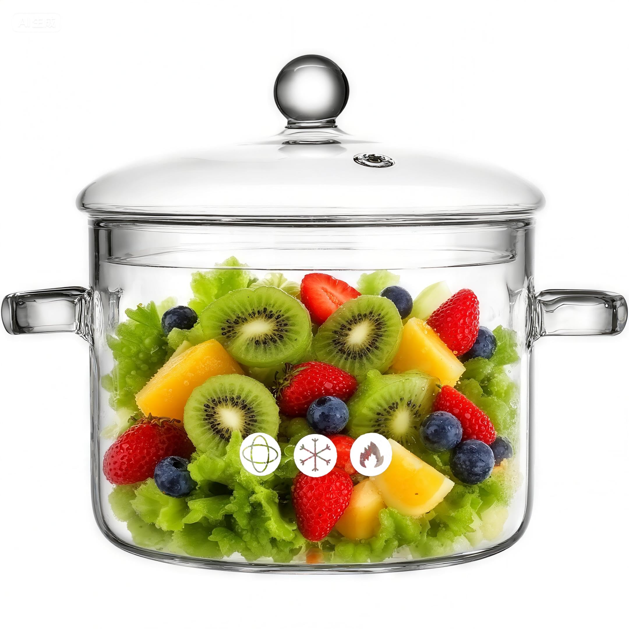 Yovexal Clear Glass Pot 1.9L