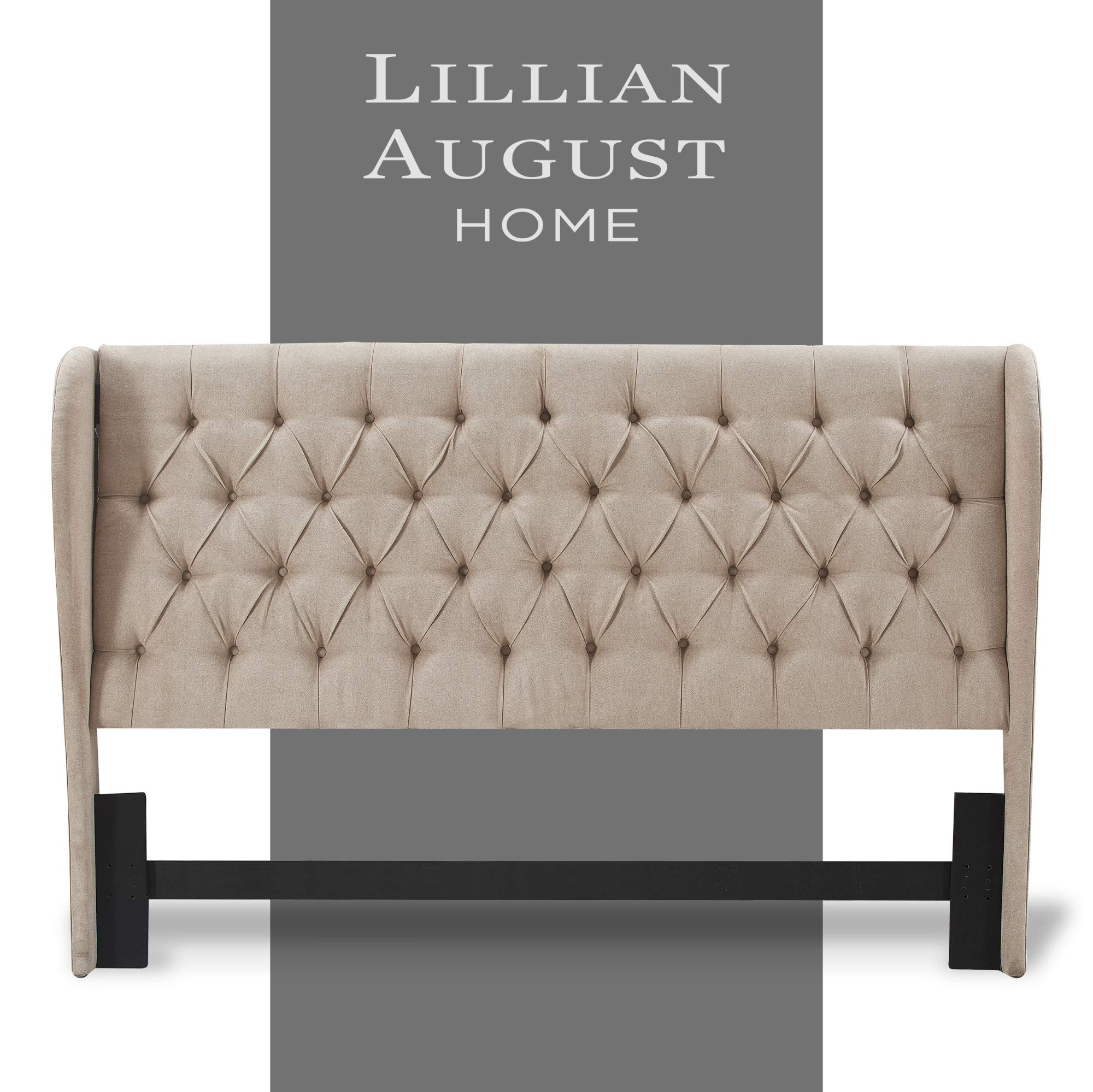 Lillian August Modern Wingback Upholstered Headboard with Diamond