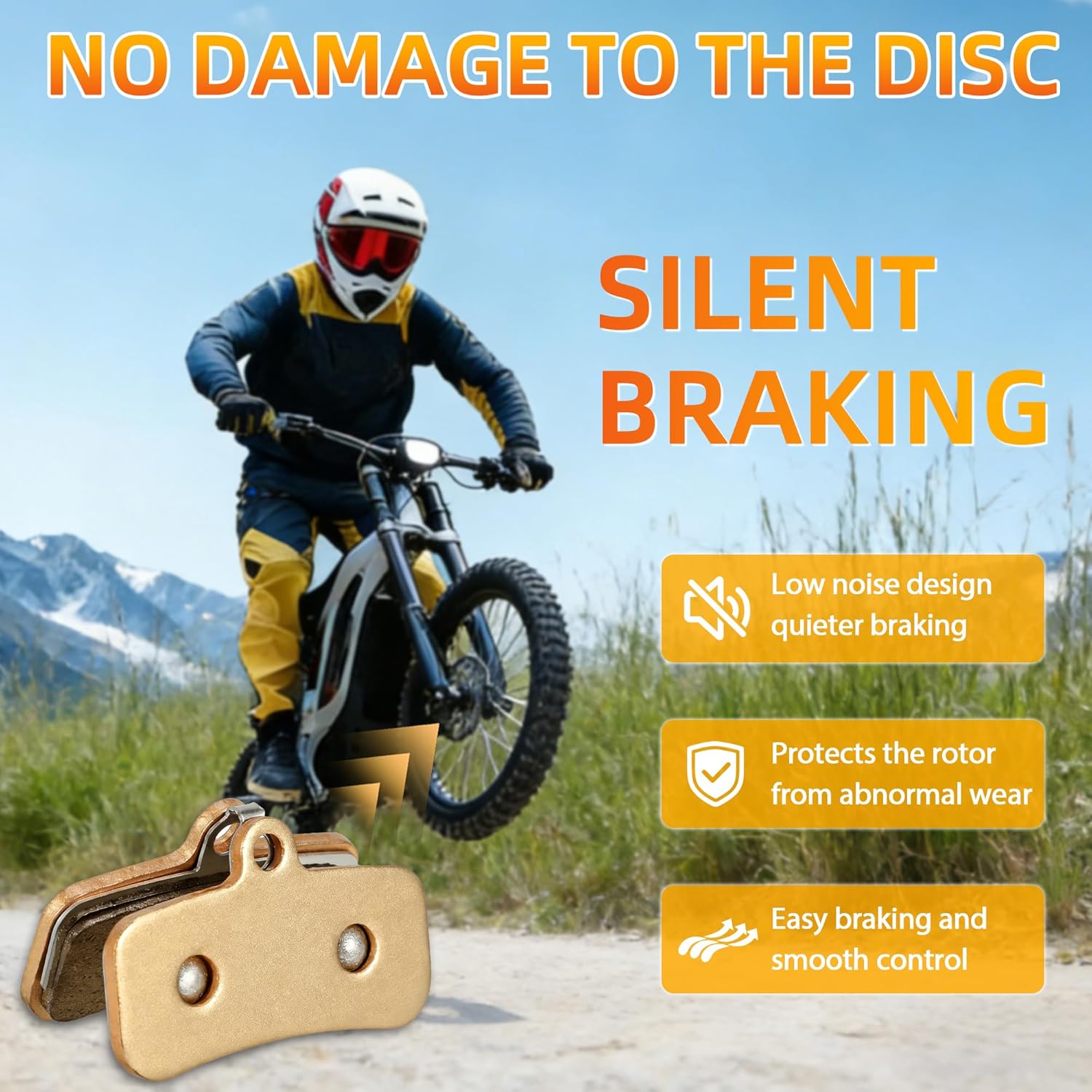 JFG RACING Brake Pads for Surron Light Bee,Dirtbike Brake Pads for Dirt Bike Surron Light Bee X/Sur Ron Light Bee S