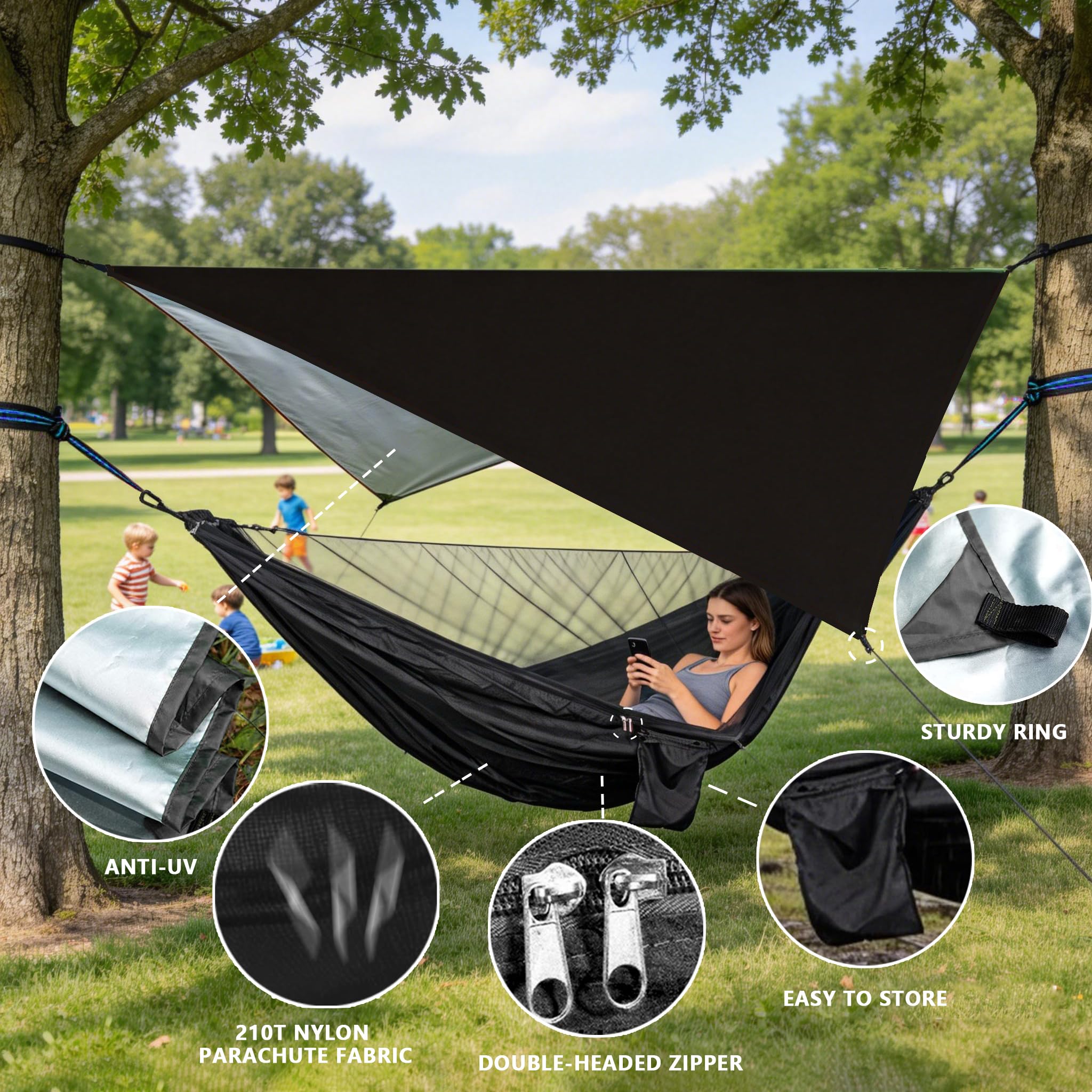 HUYA Klamboe Camping Hangmat Outdoor Draagbare Tuin