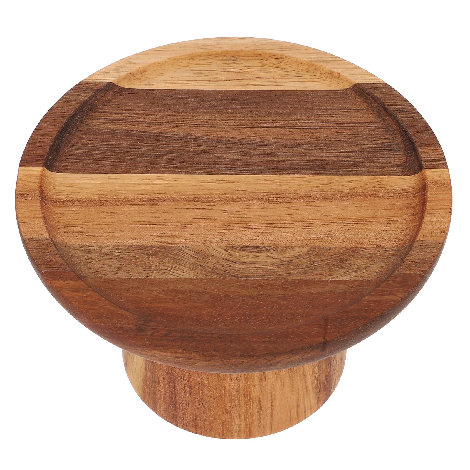 Abaodam 4 Pièces Moule À Gâteau Apéritif Tranches De Bois pour Centres De Table Support À Gâteau pour Dessert Plateau De Service en Bois Mini Support À Gâteau Plateau De Garniture Support