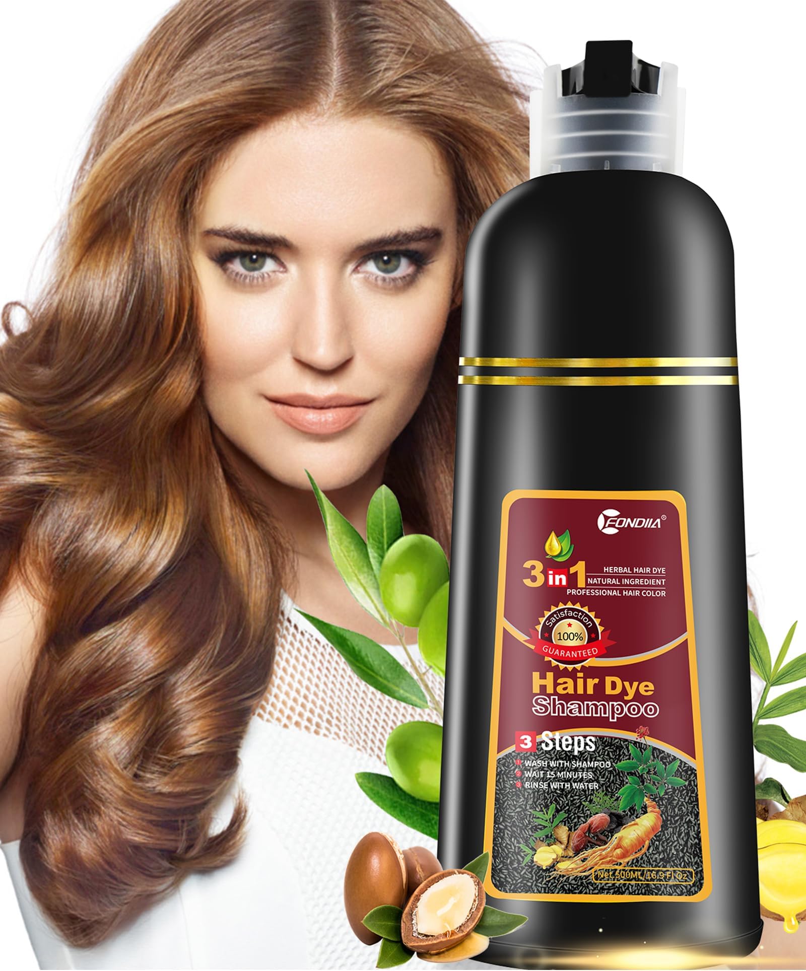 Komi Japanese Hair Color Shampoo Natural Black Hair Dye