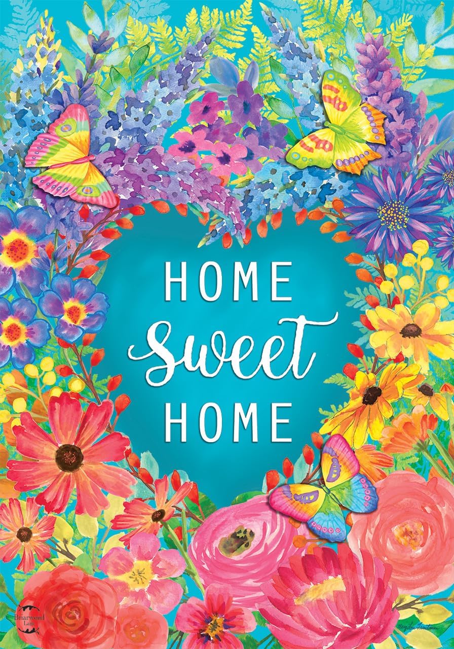 Briarwood Lane Hummingbirds and Petunias House Flag