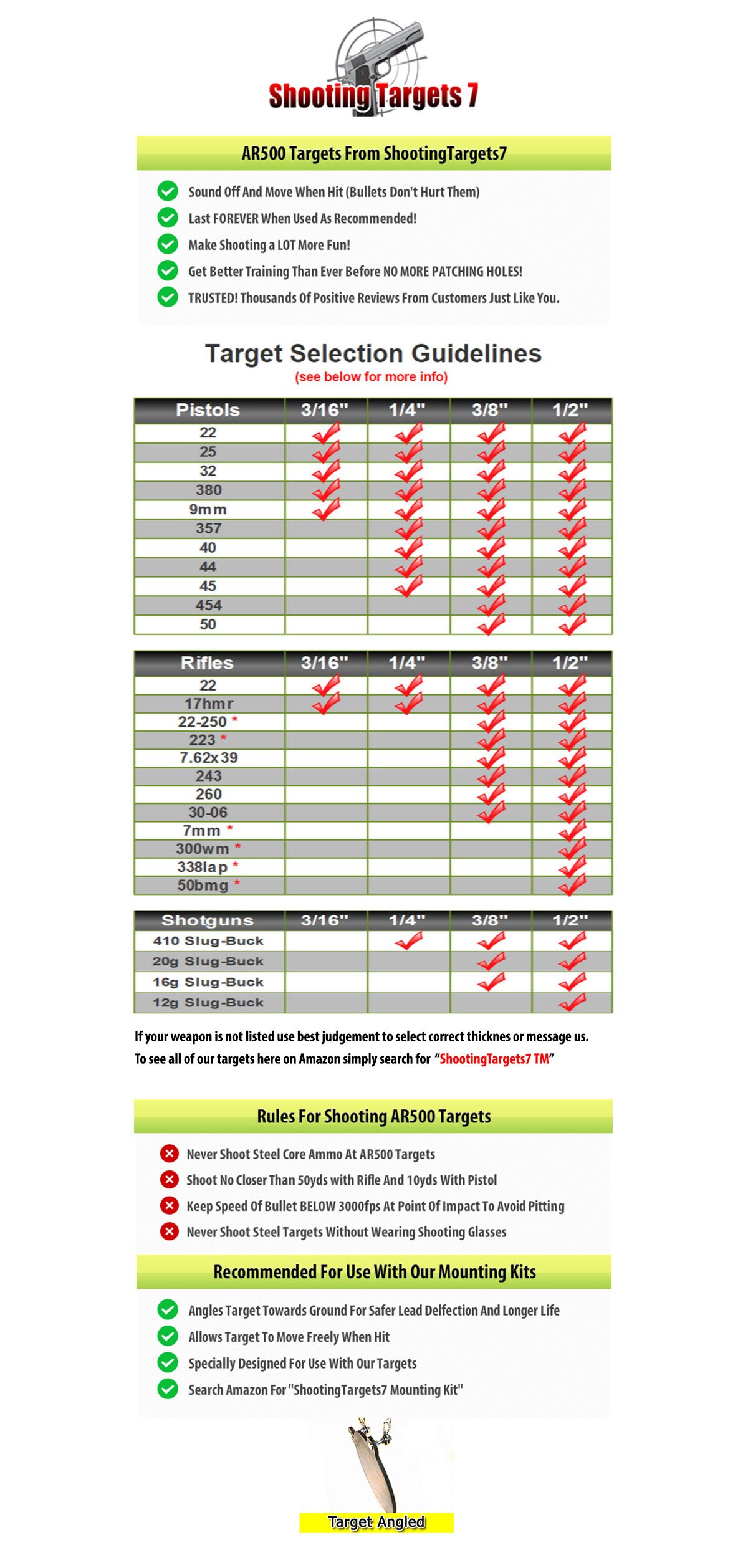 Ar500 Steel Pistol Target 3