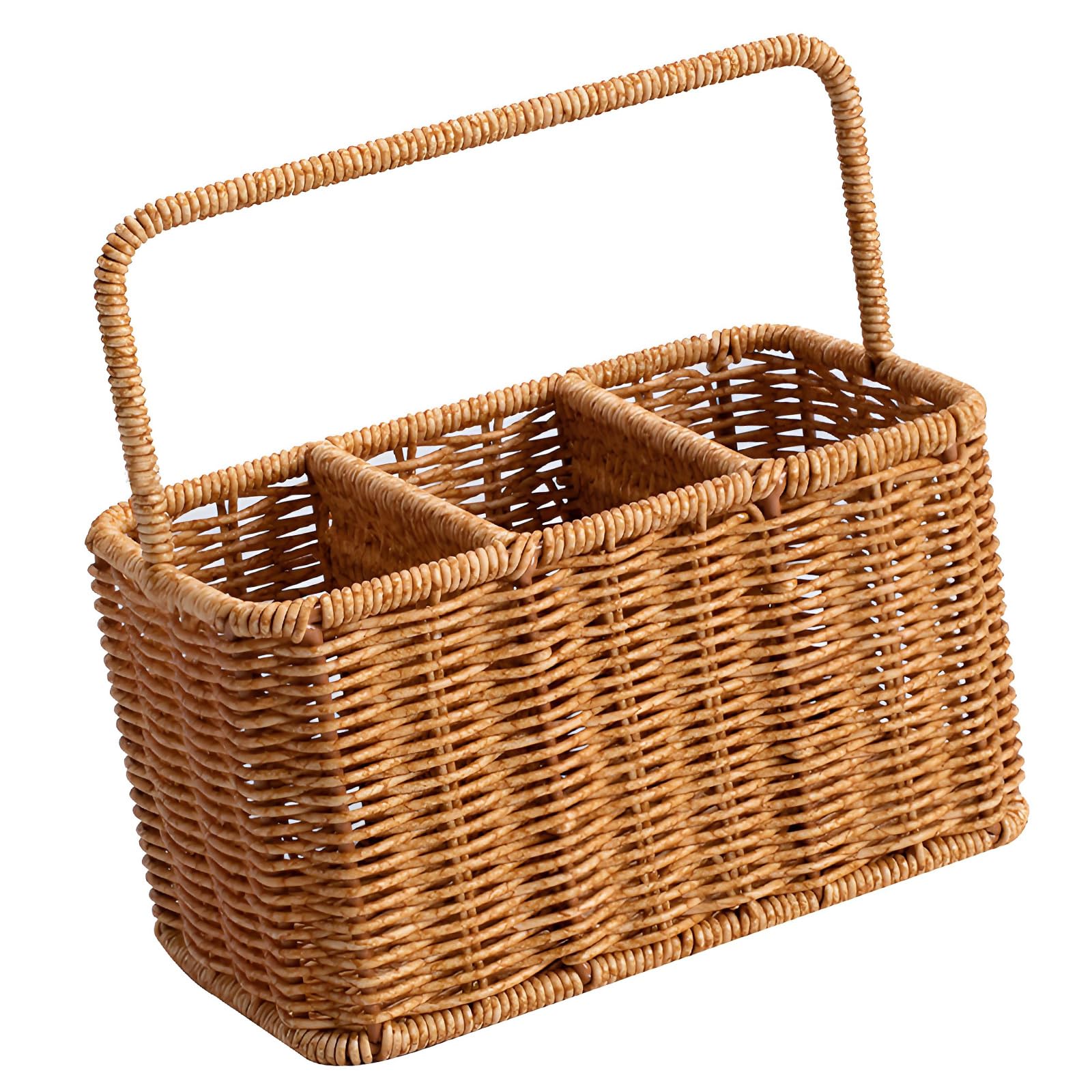 Space Saving Dishware Container Tray Picnics Basket for Household and Travel Needs Featuring Carry Handle Picnics Basket Organizers