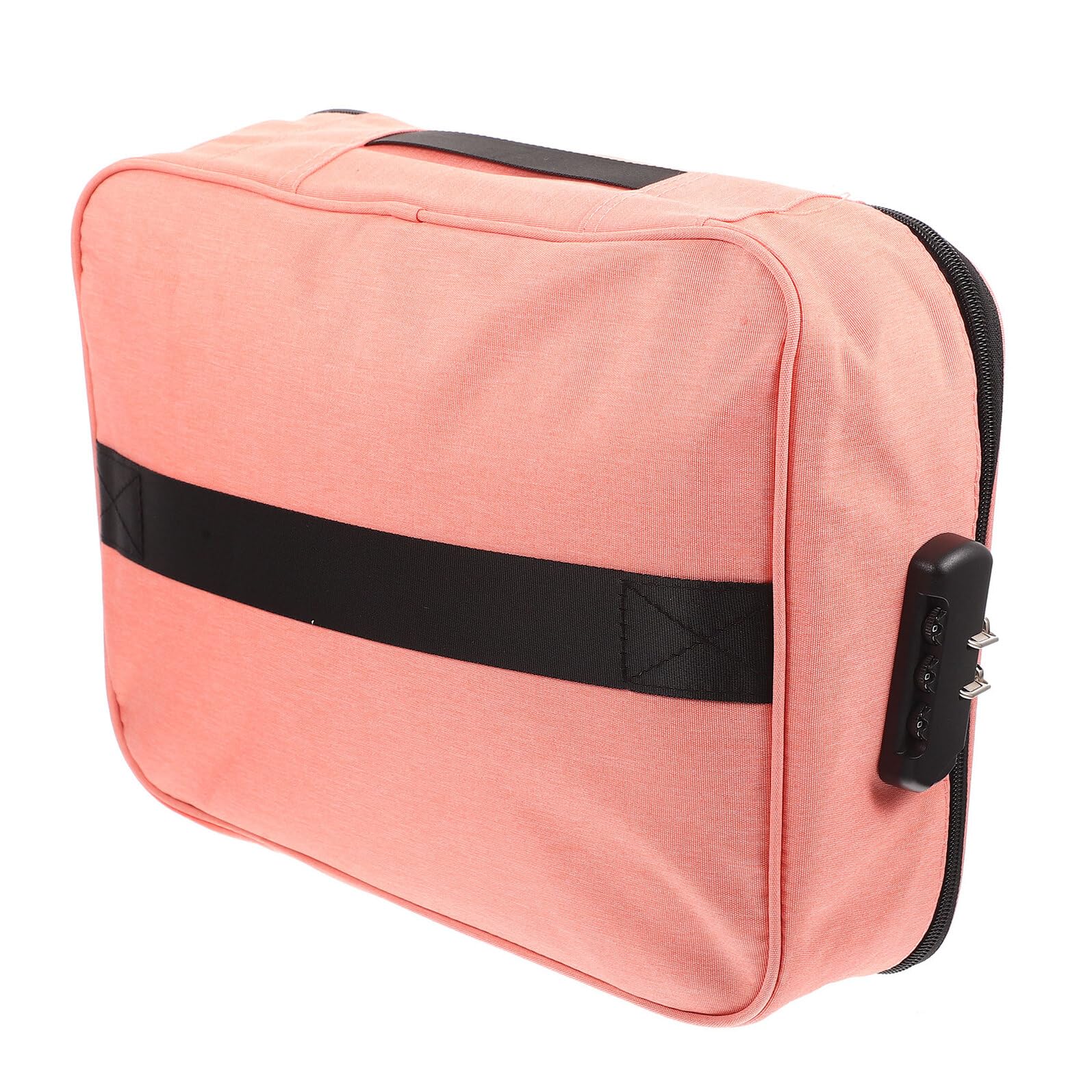 Boîte à documents ignifuge et imperméable HEMOTON rose multicouche avec serrure - 8