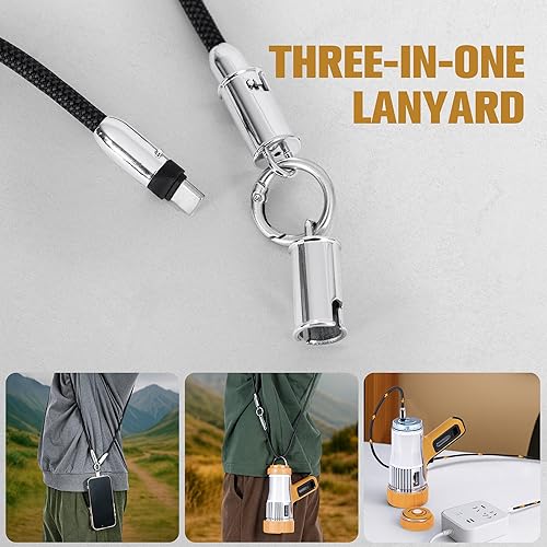 Miniatura 5 de FORTO Foco de mano de 3000 lúmenes, luz LED de largo alcance de 1400 pies con 120 horas de funcionamiento, linterna impermeable recargable IPX8 para