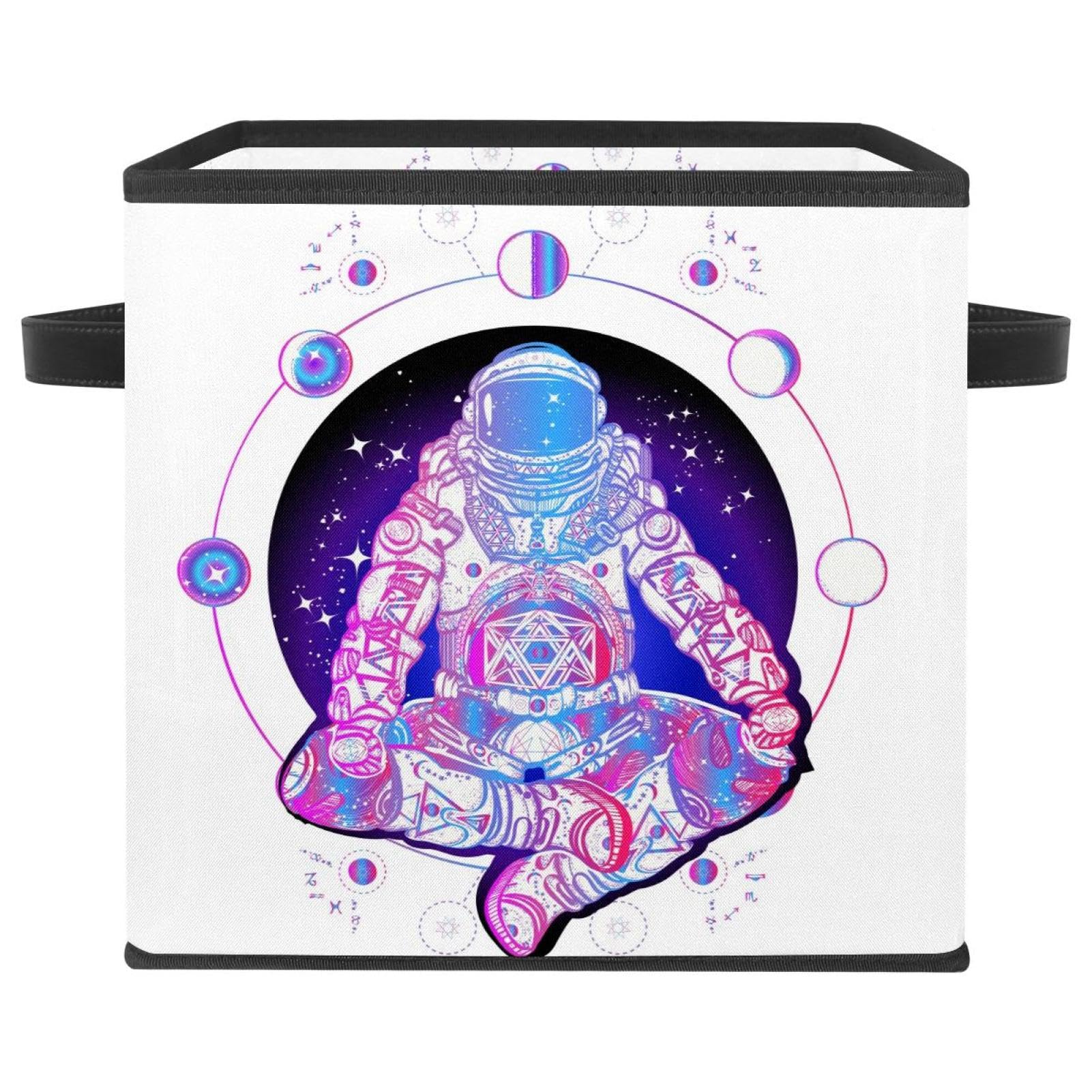 Boîte de rangement pliable astronaute en lotus cube tissu pour chambre