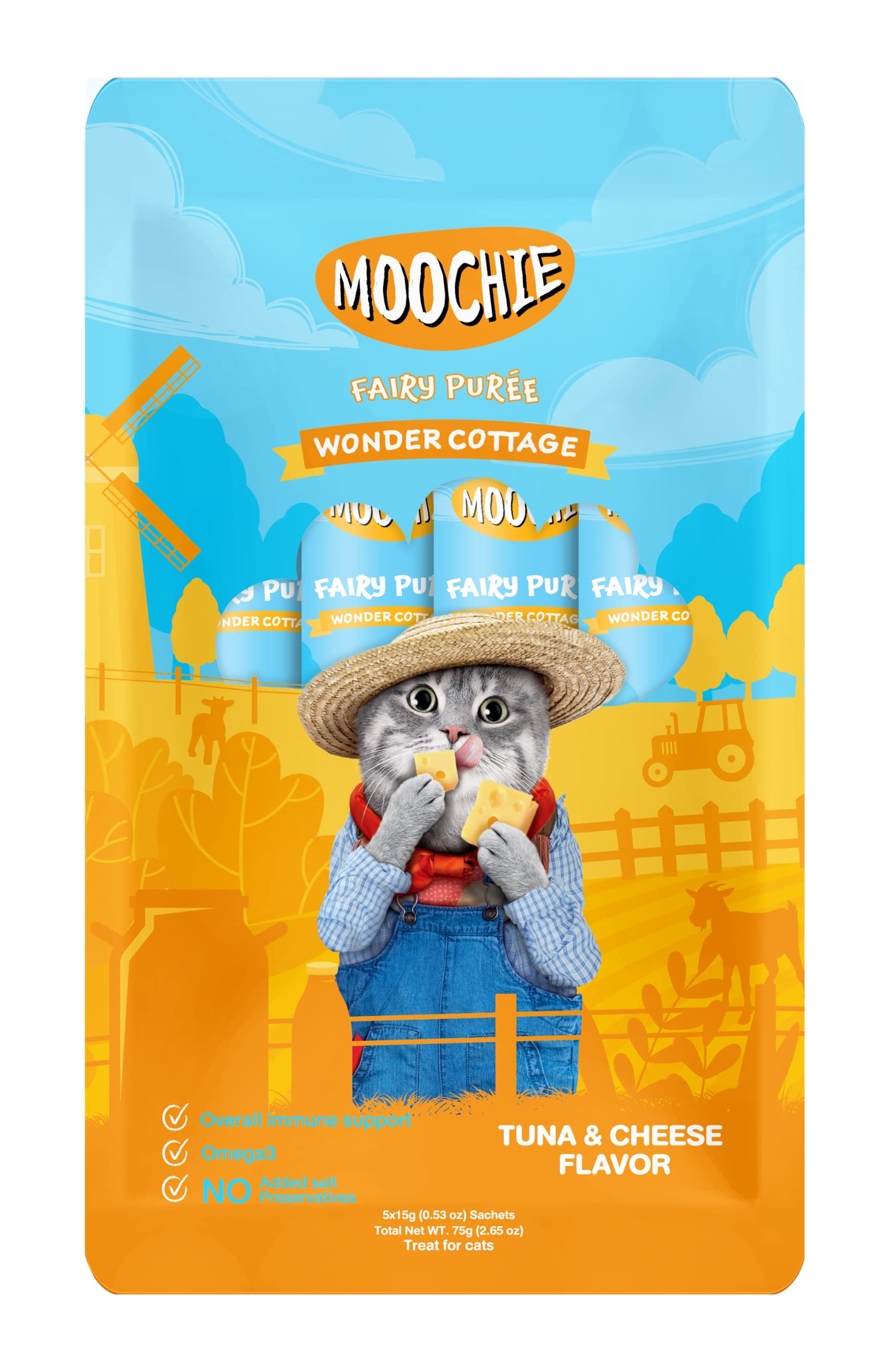 PETS EMPIRE Moochie Smooth Creamy Cat Treats Combo, Tuna and Cheese Flavour Cream Sticks Treat, Yummy Lickable Kitty Snacks, Kitten Snack Stick, No Added Salt for Cats & Kittens (15g X 10) (B0C9ZZ2TVW) Amazon Price History, Amazon Price Tracker